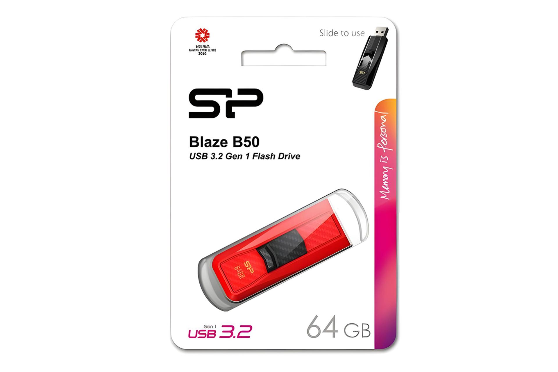 جعبه فلش مموری سیلیکون پاور Silicon Power Blaze B50 64GB USB 3.2