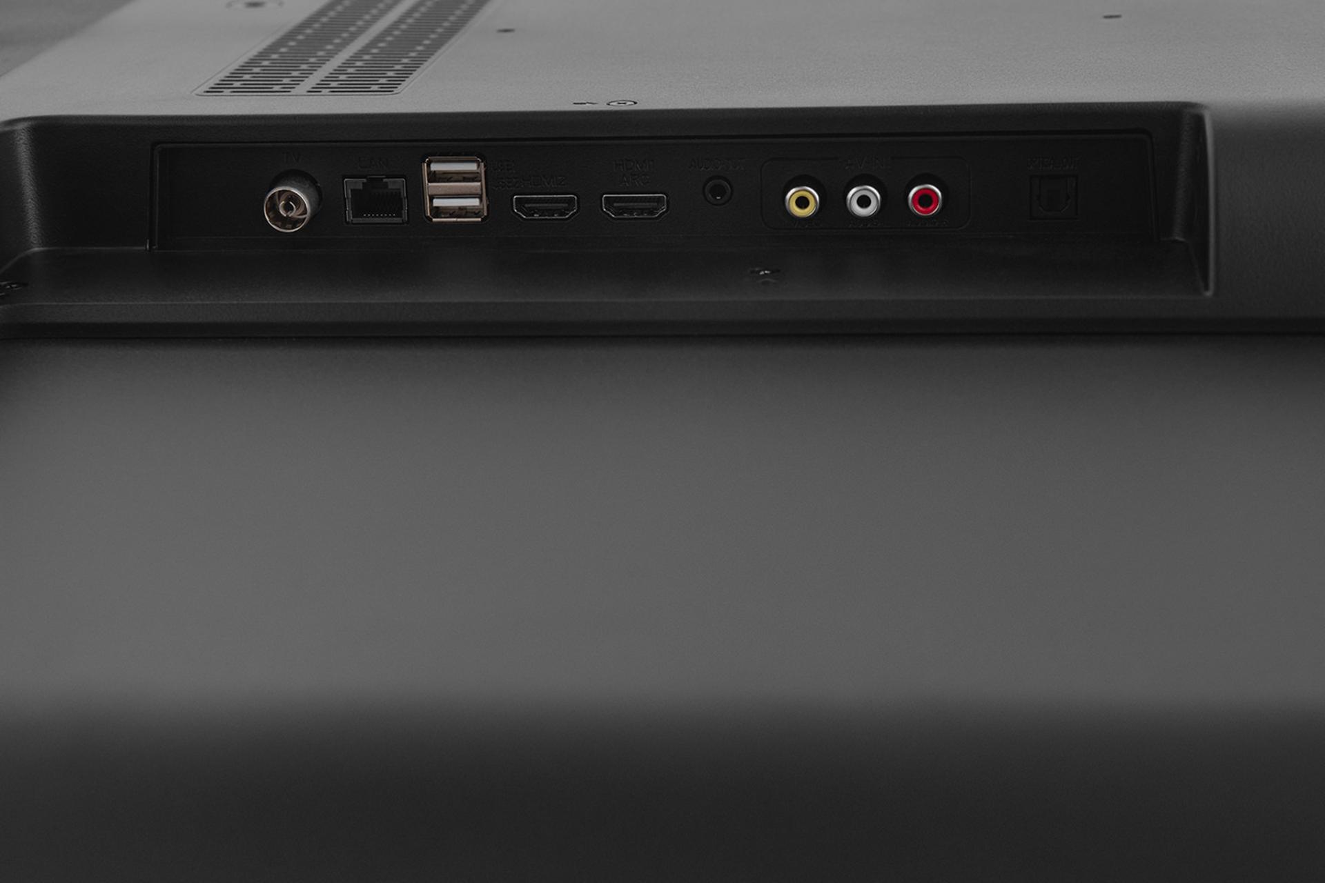 تلویزیون زلموند Zelmond PANAZ780 نمای جانبی و درگاه ها