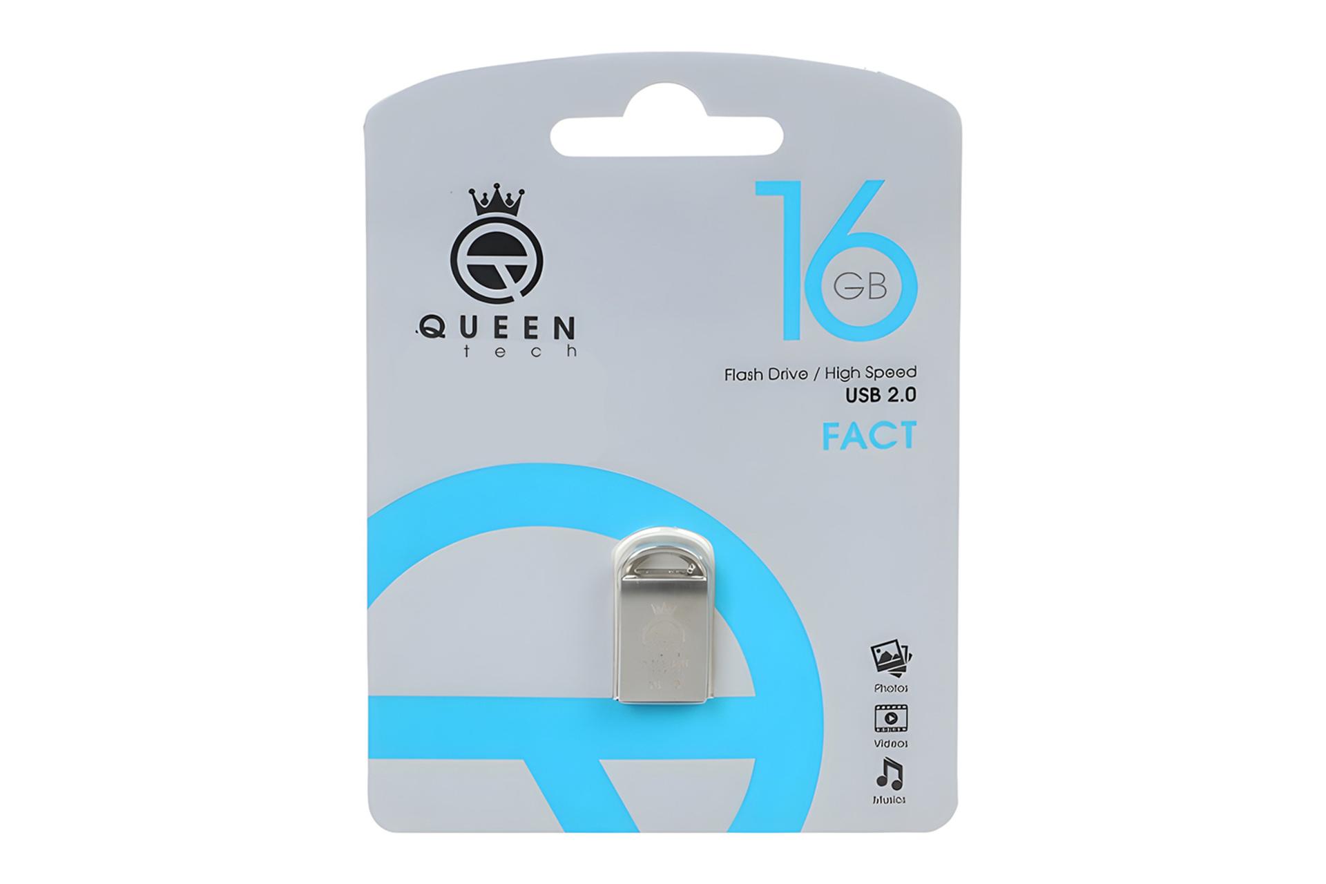 جعبه فلش مموری کوئین تک Queen Tech FACT 16GB USB 2.0