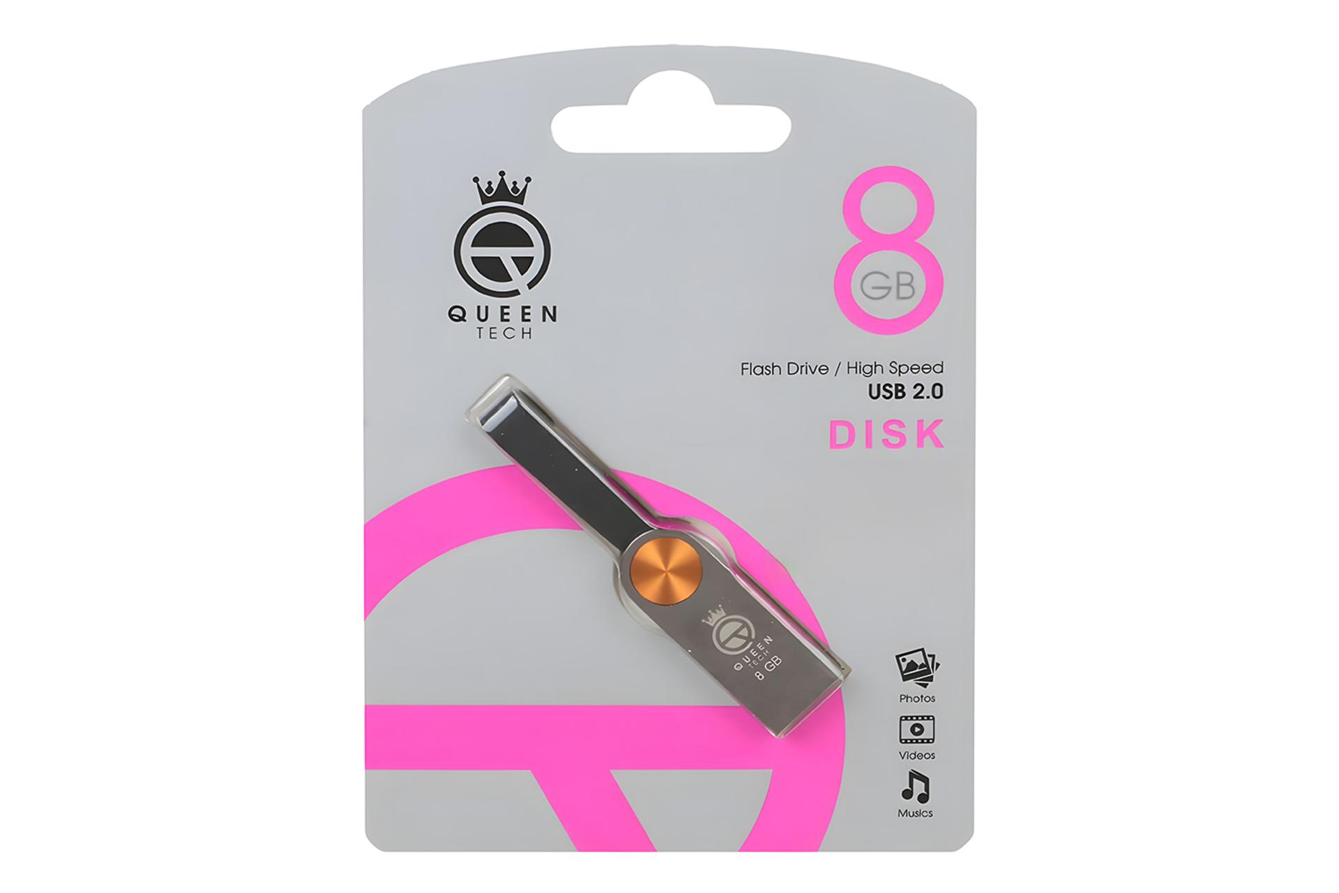 جعبه فلش مموری کوئین تک Queen Tech DISK 8GB USB 2.0
