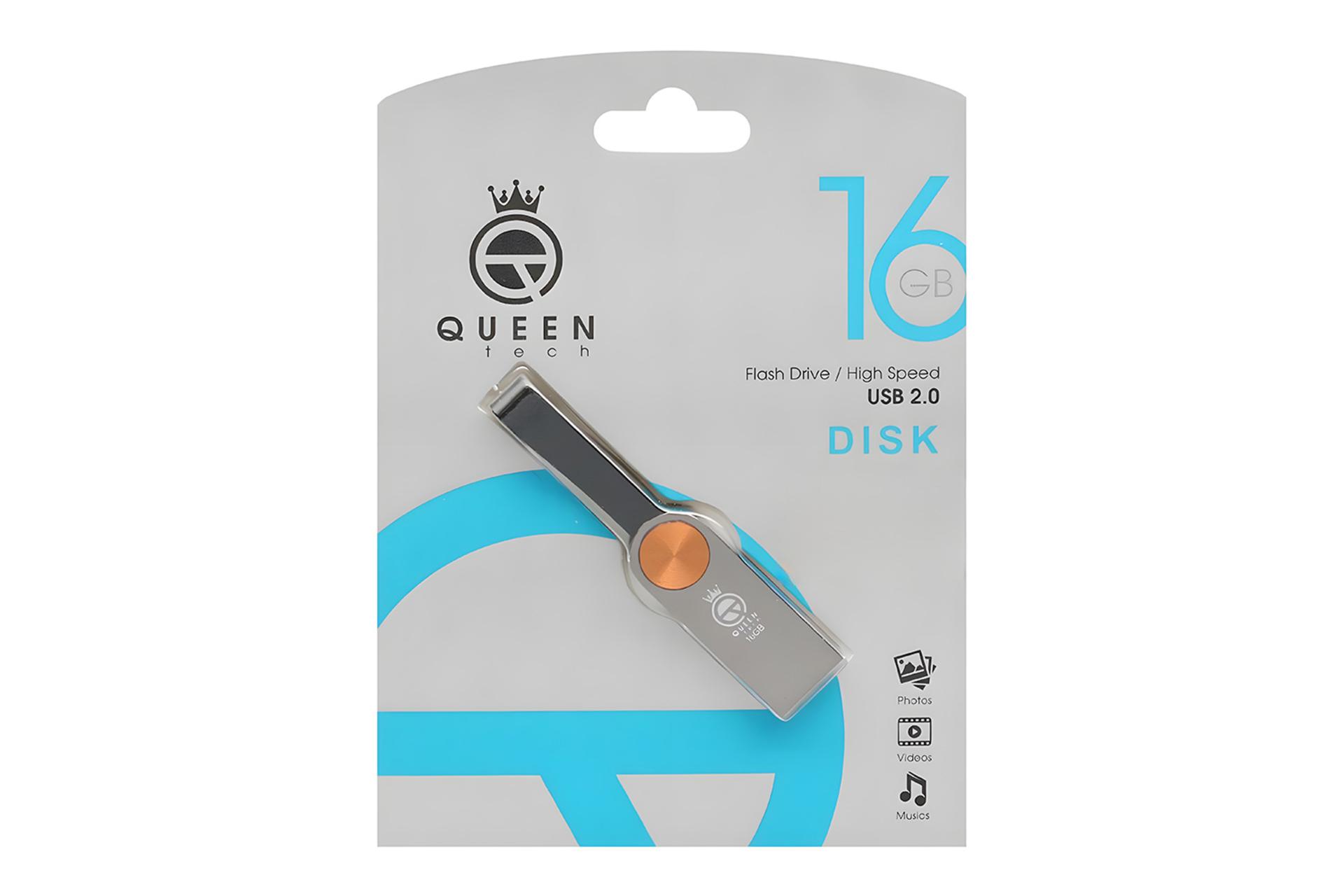 جعبه فلش مموری کوئین تک Queen Tech DISK 16GB USB 2.0