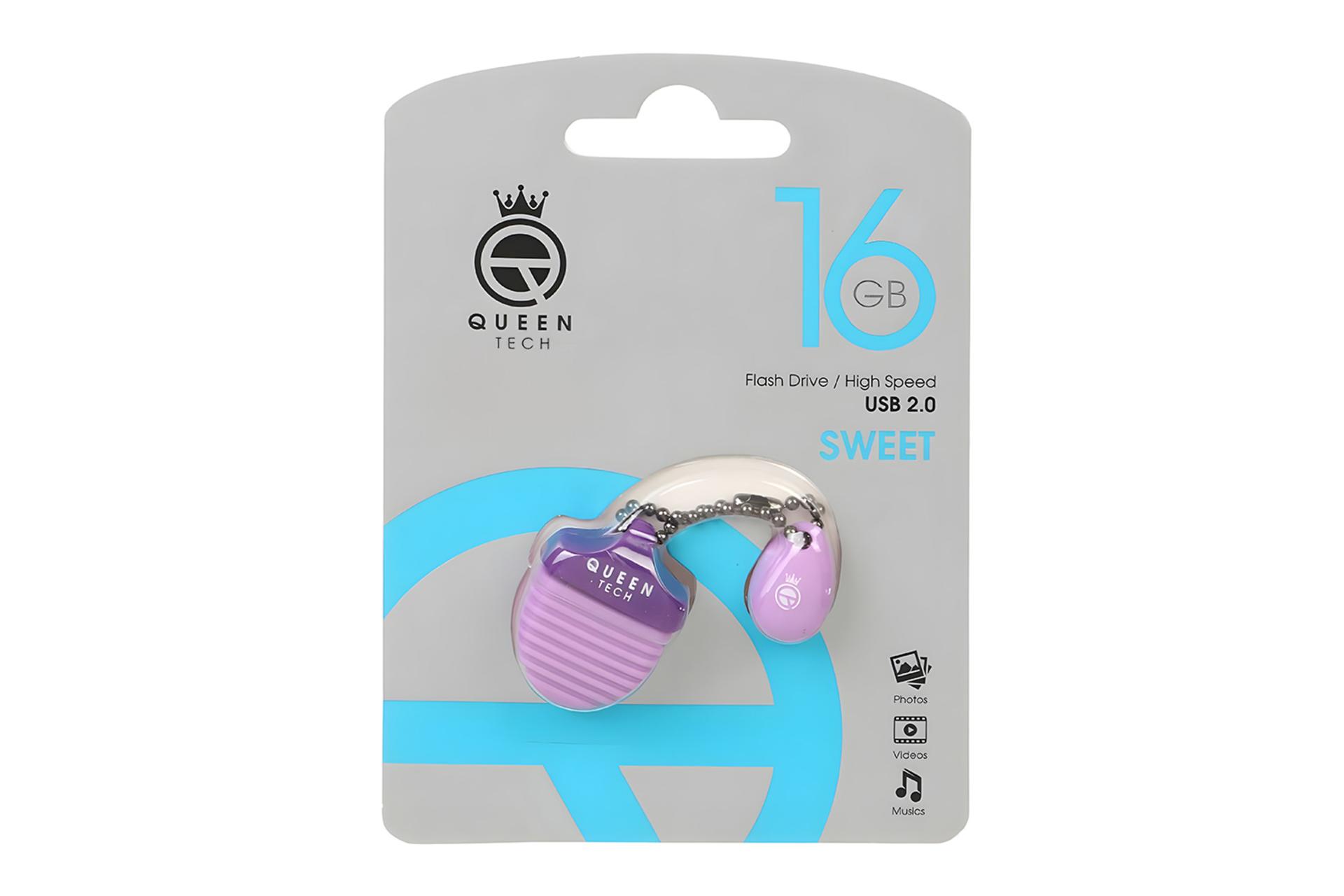 جعبه فلش مموری کوئین تک Queen Tech SWEET 16GB USB 2.0