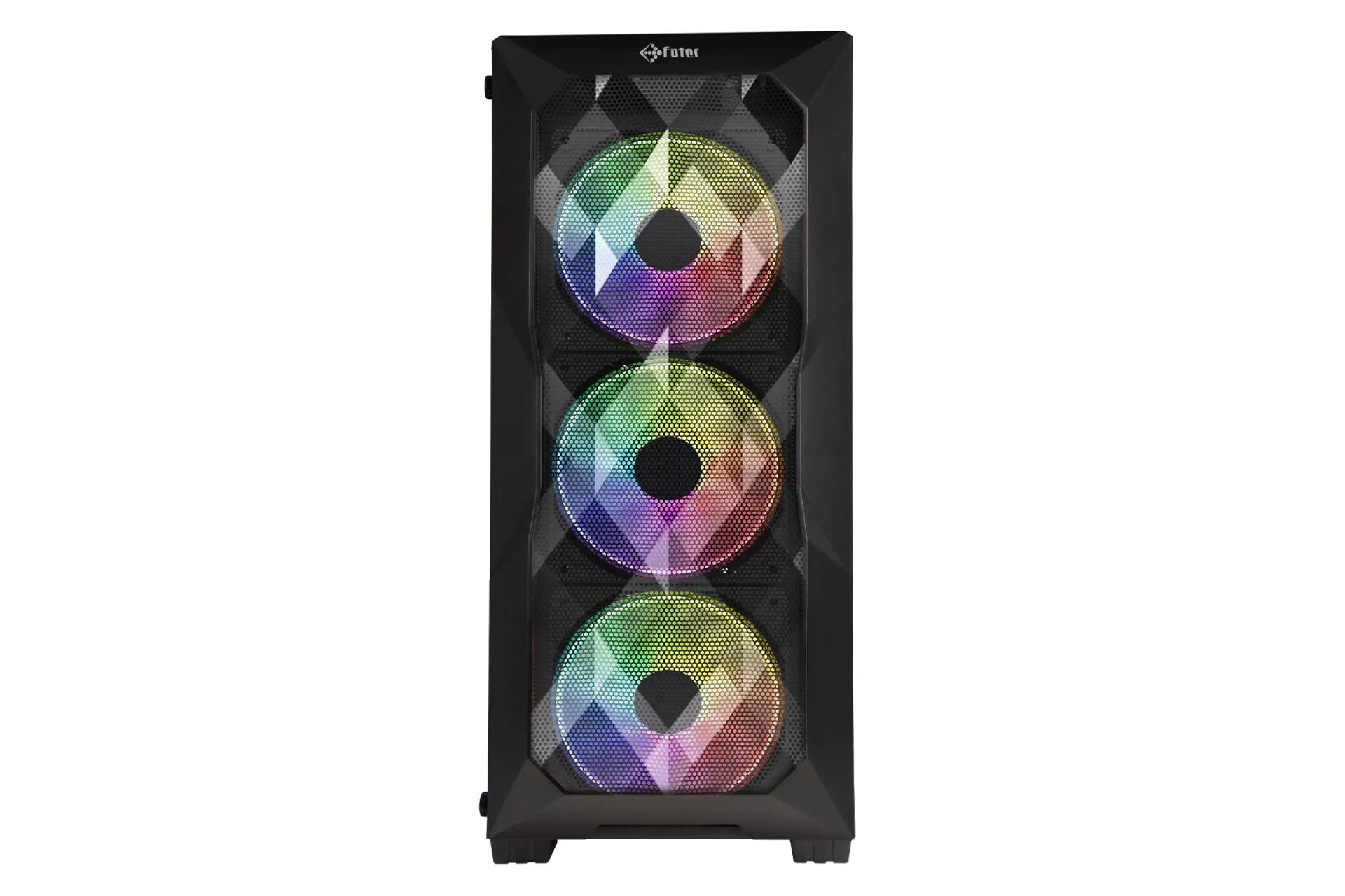 نمای جلو و نورپردازی کیس کامپیوتر فاطر FG-730B