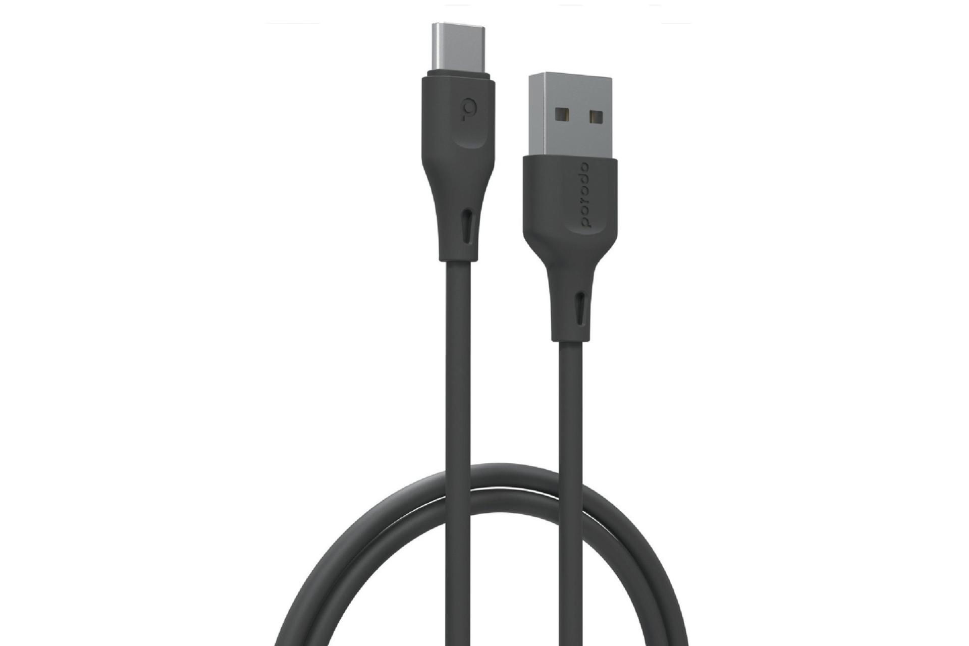 کابل شارژ USB پرودو Type-A به Type-C مدل PVC Cable با طول 3 متر مشکی