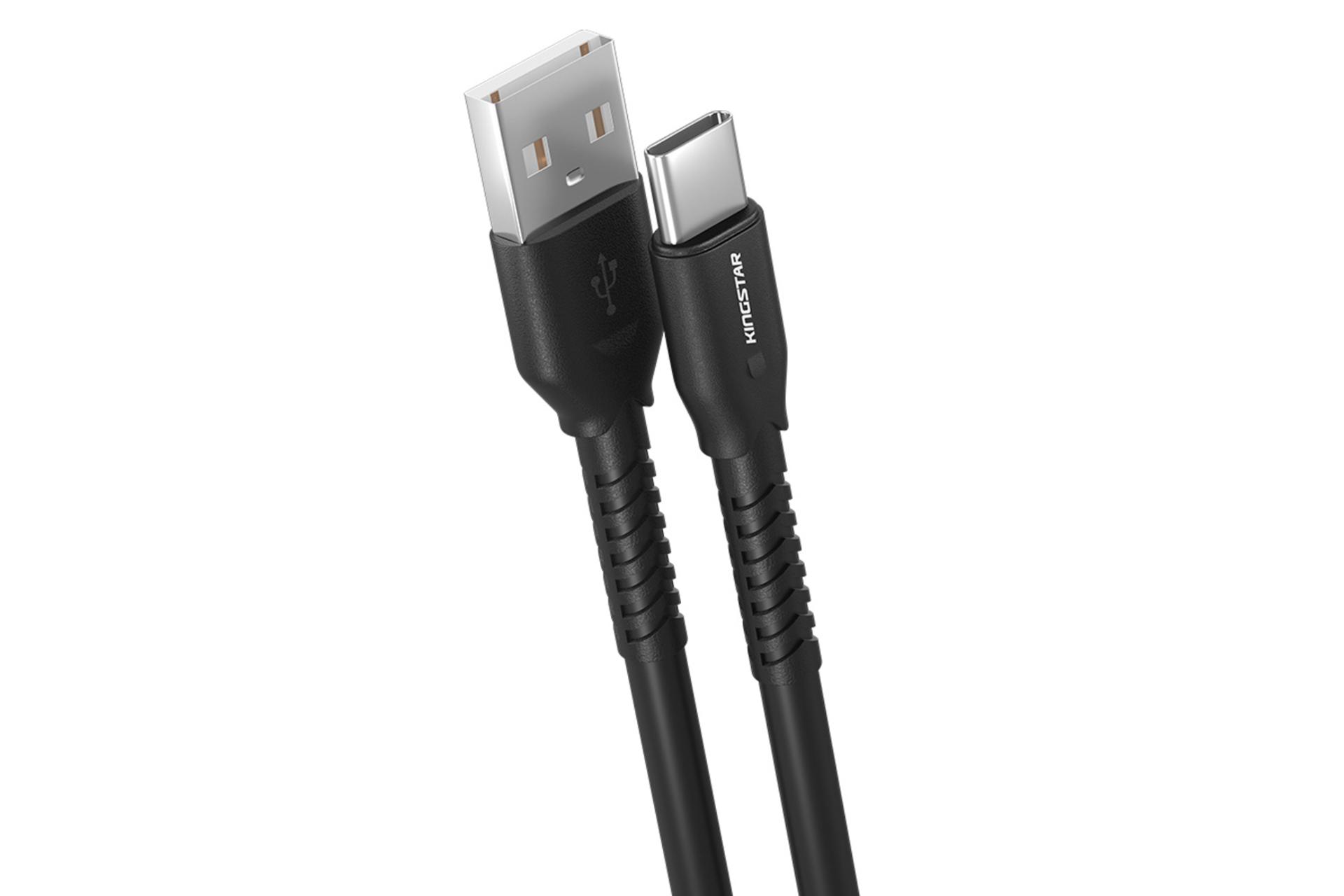 کابل شارژ USB کینگ استار Type-A به Type-C مدل K103C با طول 1.1 متر رنگ مشکی