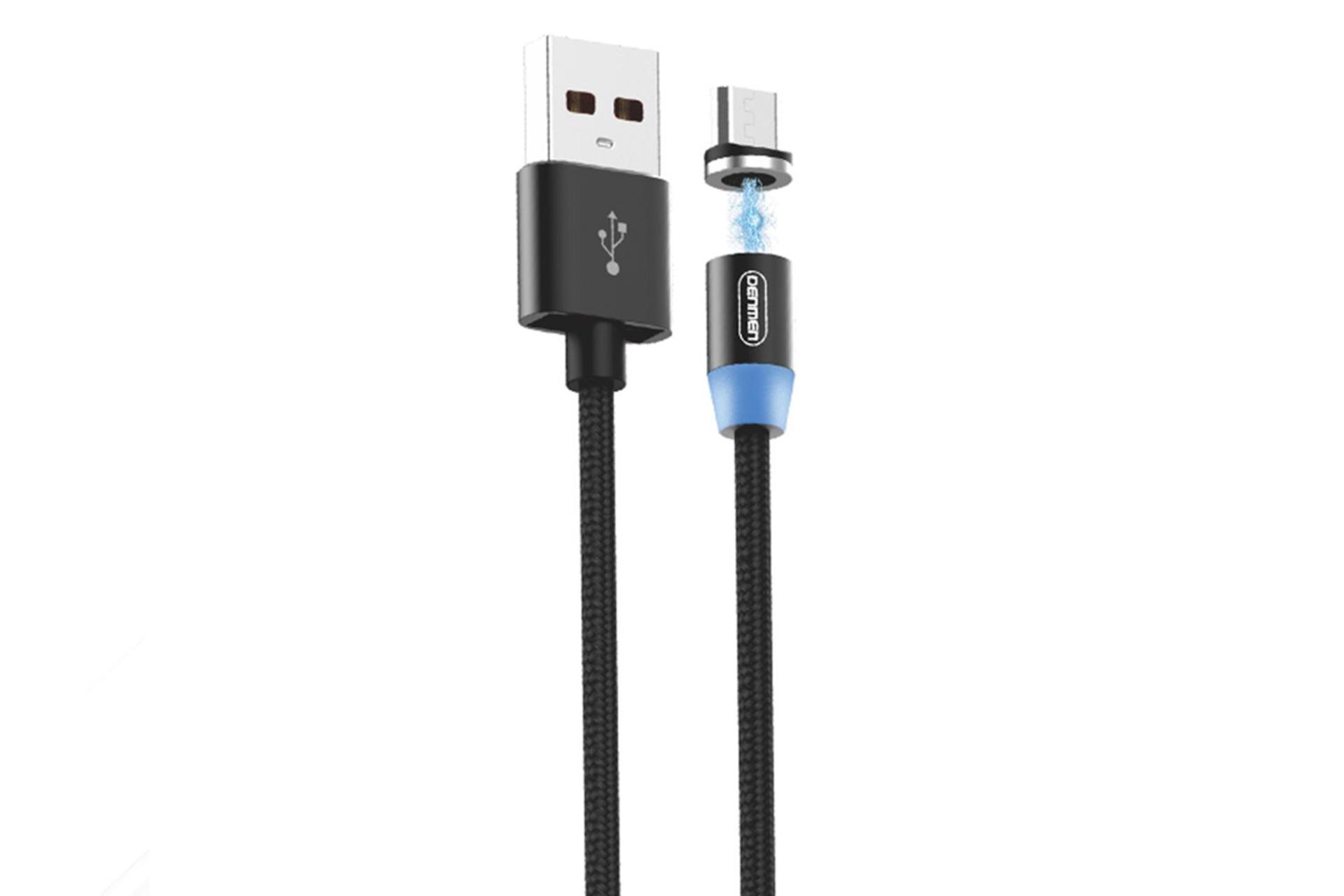 کابل شارژ USB دنمن Type-A به Micro-USB مدل D09V با طول 1 متر