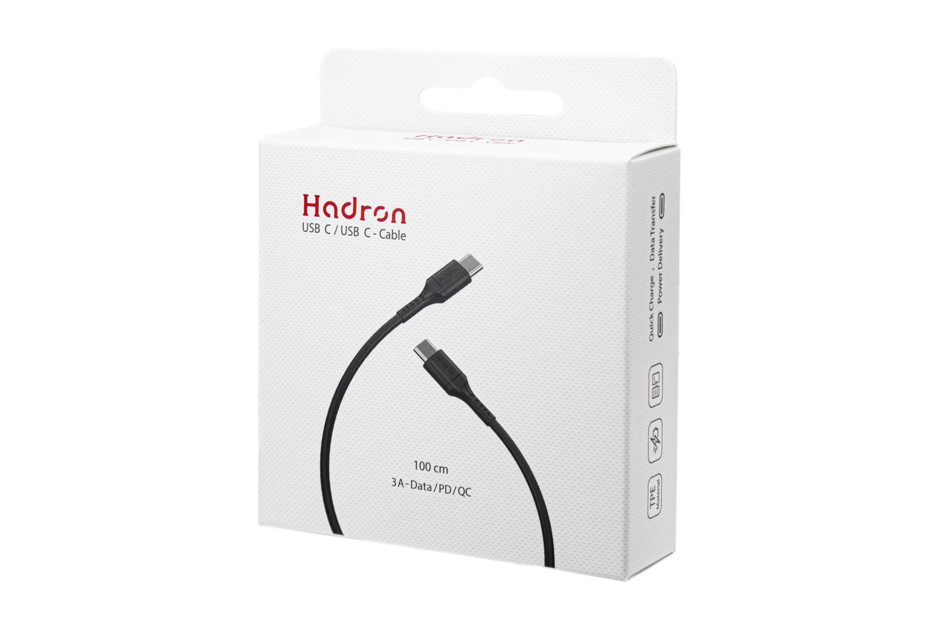 جعبه کابل شارژ USB هادرون Type-C به Type-C مدل HTC-C-C01 با طول 1 متر