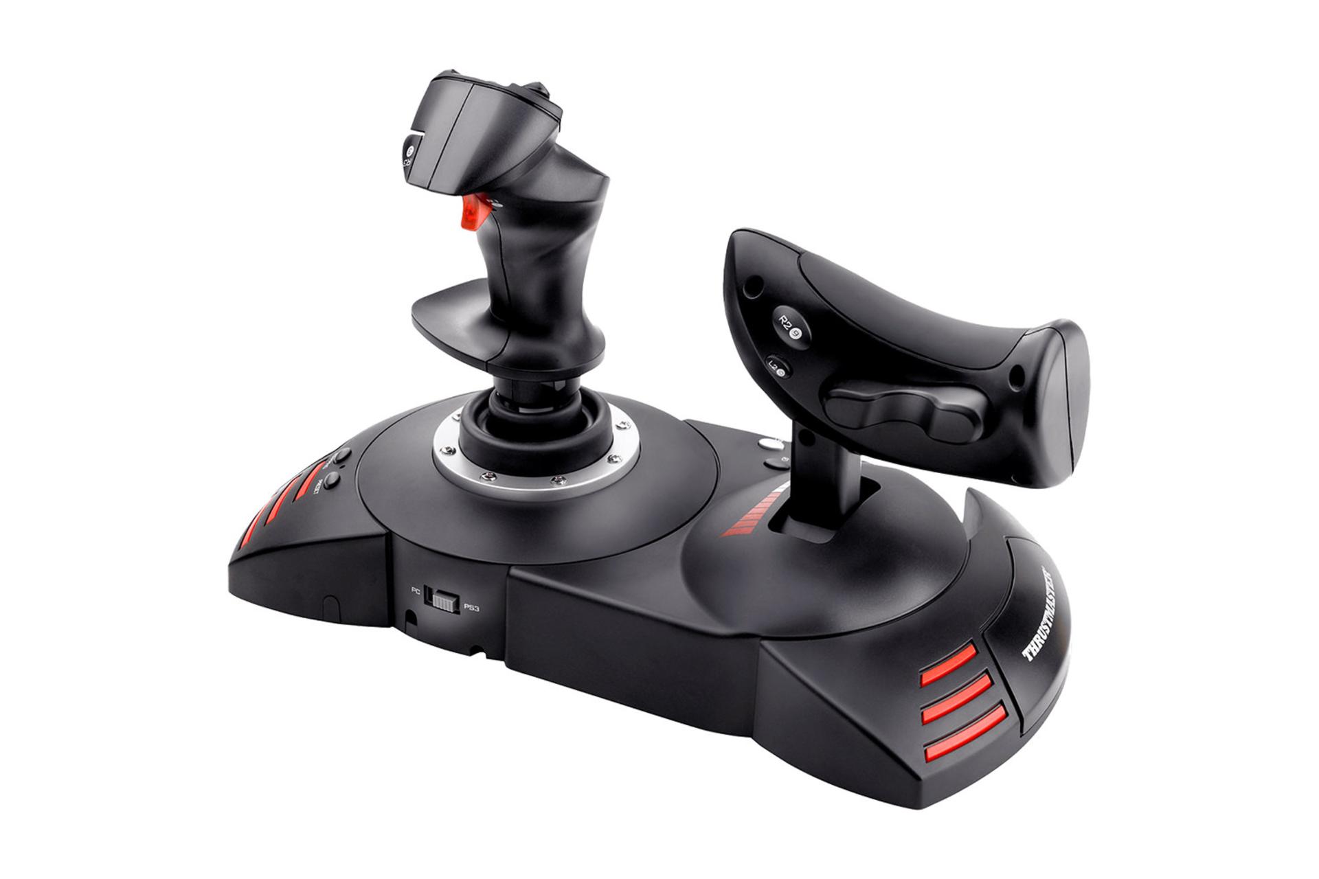 دسته بازی تراستمستر Thrustmaster T.Flight Hotas X نمای جلو و راست