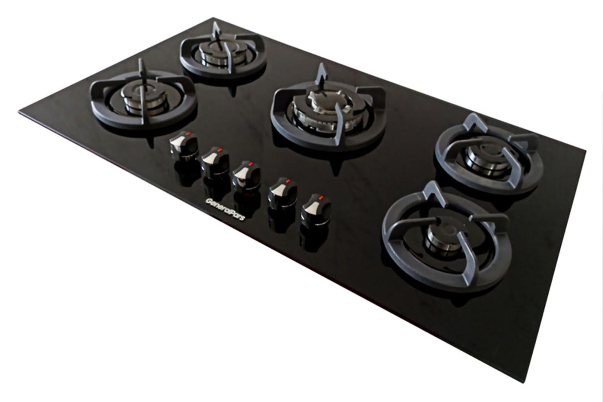 نمای سمت چپ اجاق گاز صفحه ای جنرال پارس Dragon Flame