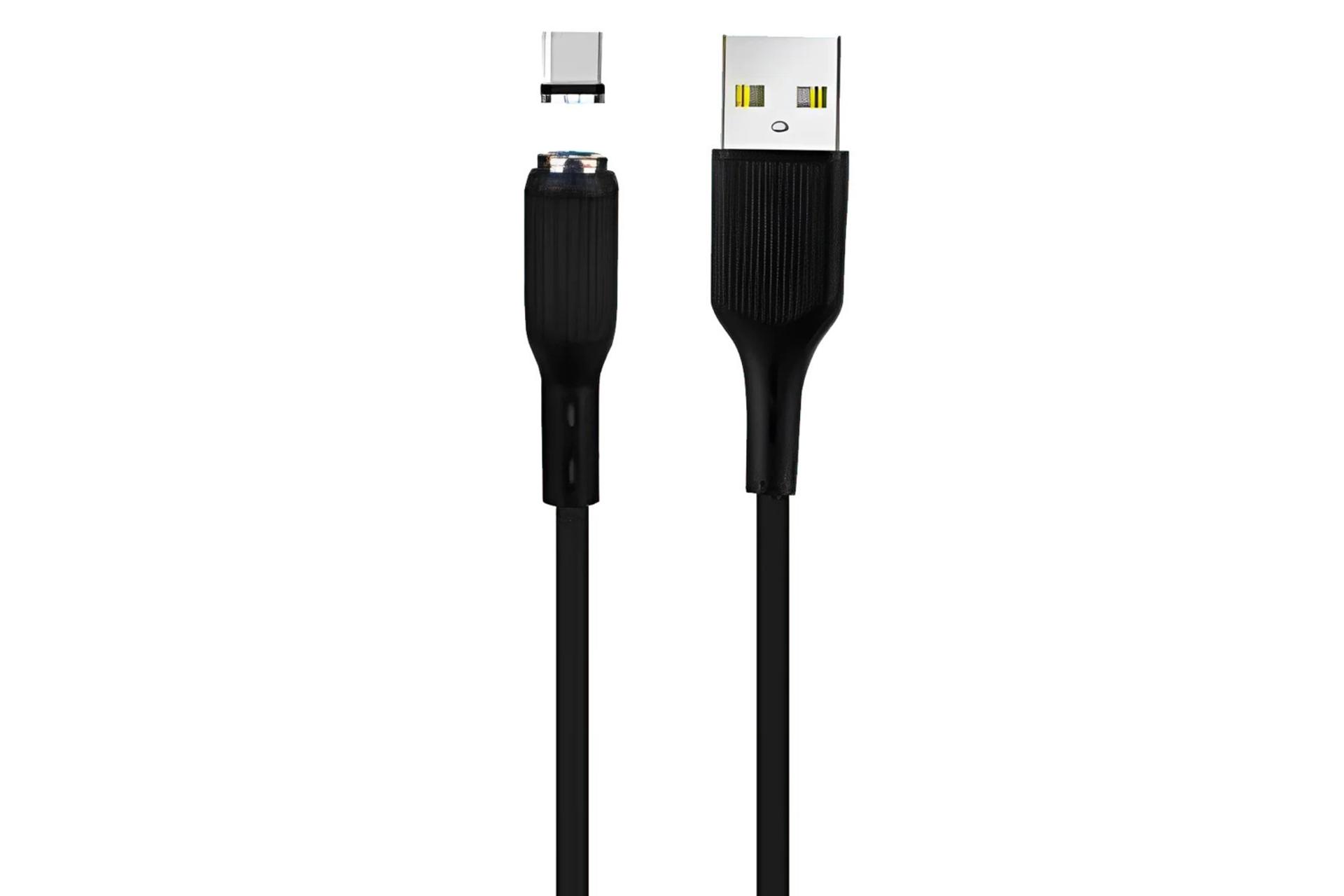 کابل شارژ USB دنمن Type-A به Type-C مدل D18C با طول 1 متر رنگ مشکی