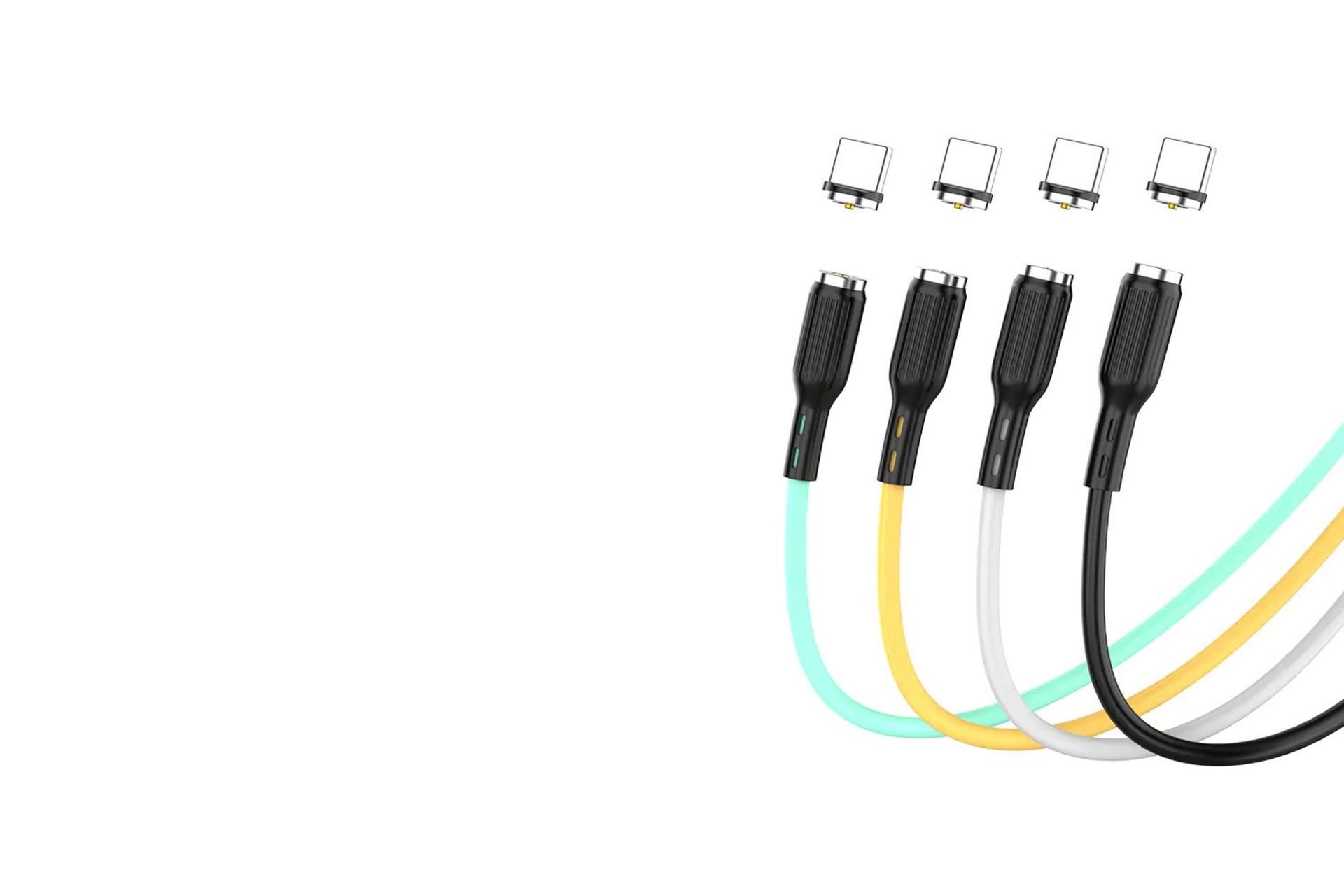 رنگ بندی کابل شارژ USB دنمن Type-A به Type-C مدل D18C با طول 1 متر