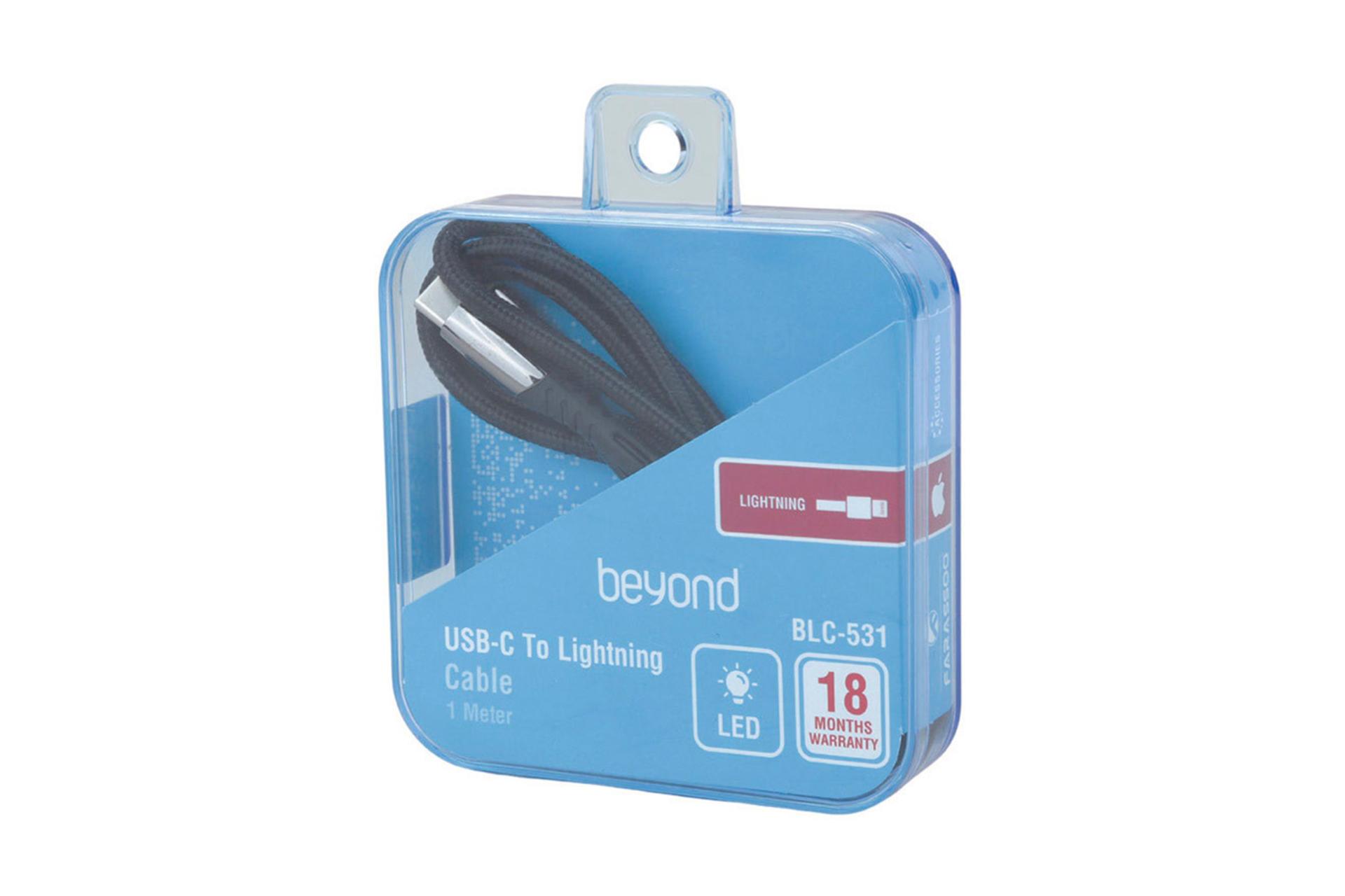 جعبه کابل شارژ USB بیاند Type-C به Lightning مدل BLC-531 با طول 1 متر