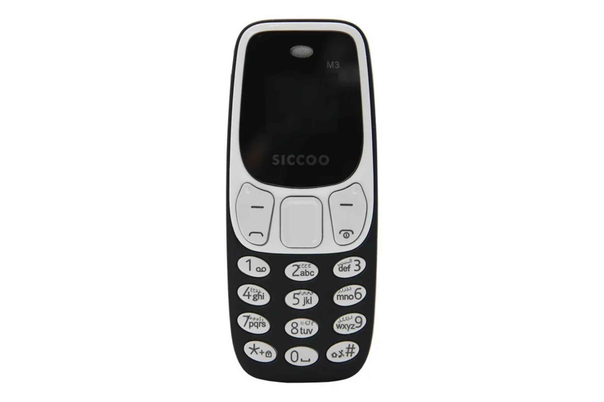 پنل جلو و صفحه کلید گوشی موبایل سیکو SICCOO M3 مشکی و سفید