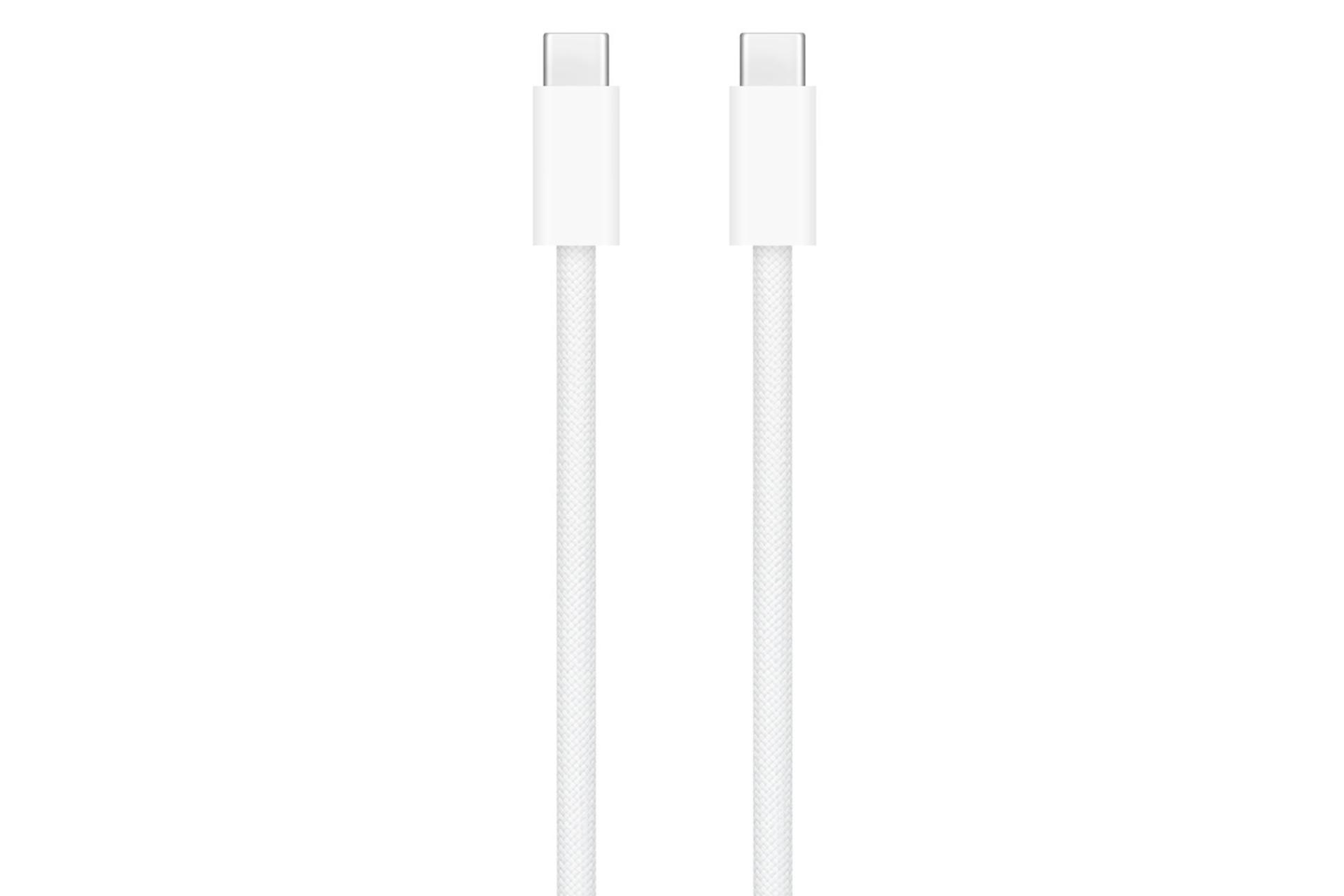 کانکتور و اتصال کابل شارژ USB اپل Type-C به Type-C با طول 2 متر