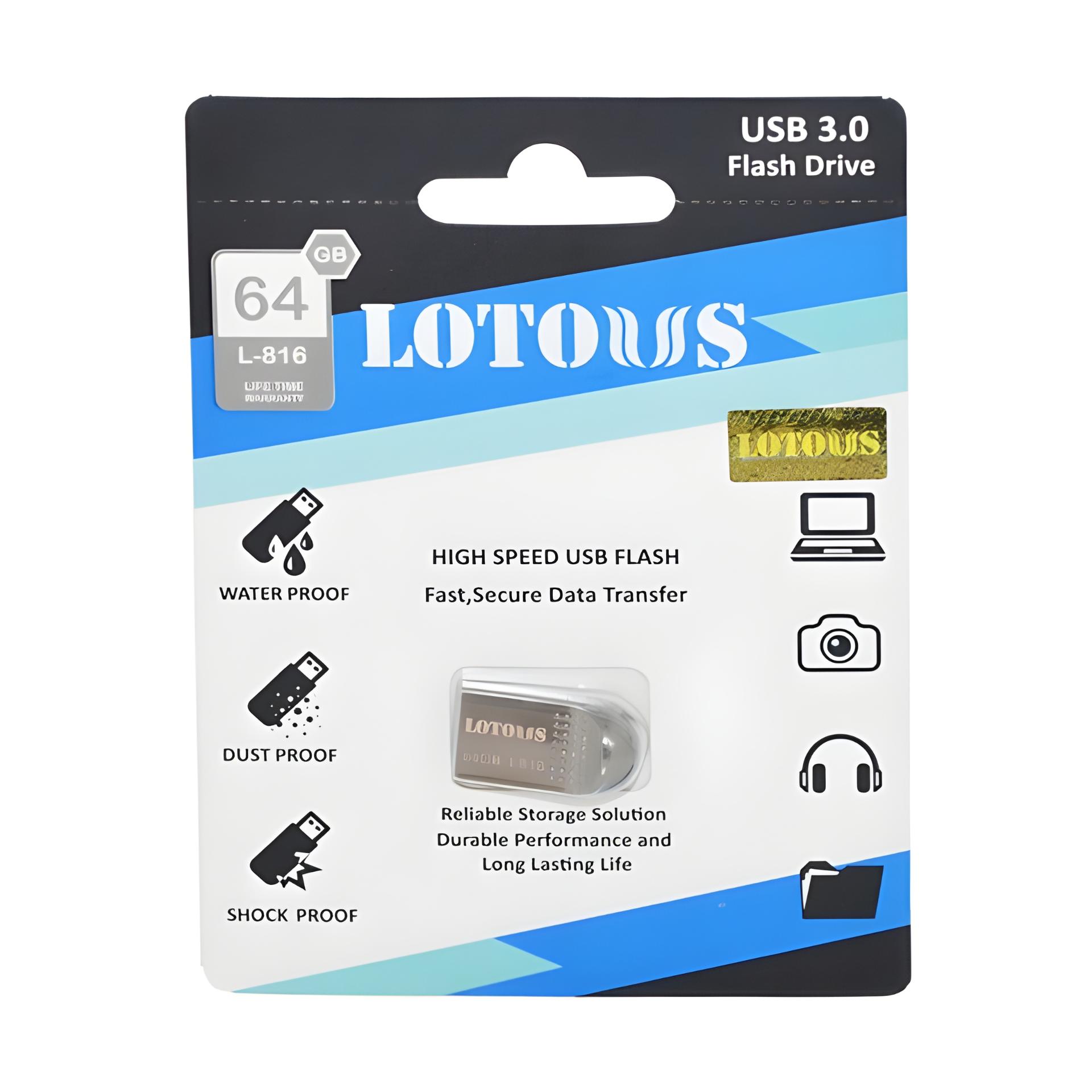 جعبه فلش مموری لوتوس Lotous L-816 64GB USB 3.0