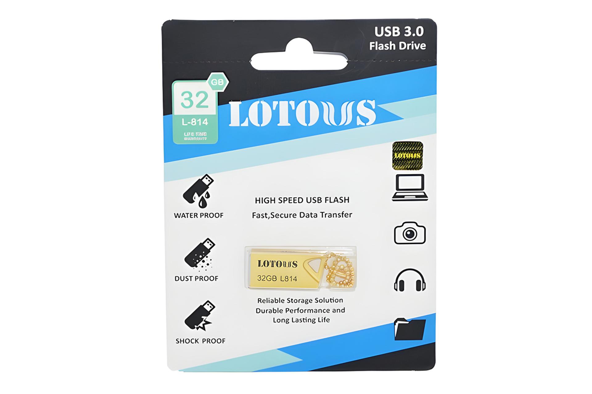 جعبه فلش مموری لوتوس Lotous L-814 32GB USB 3.0