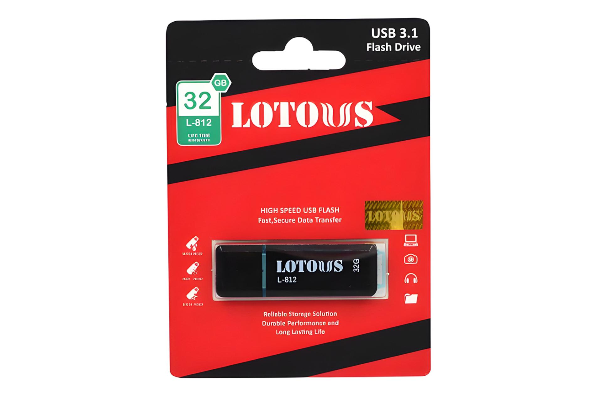 جعبه فلش مموری لوتوس Lotous L-812 32GB USB 3.1