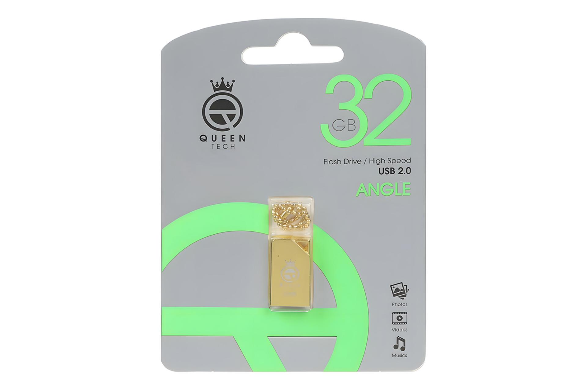 جعبه فلش مموری کوئین تک Queen Tech ANGLE 32GB USB 2.0