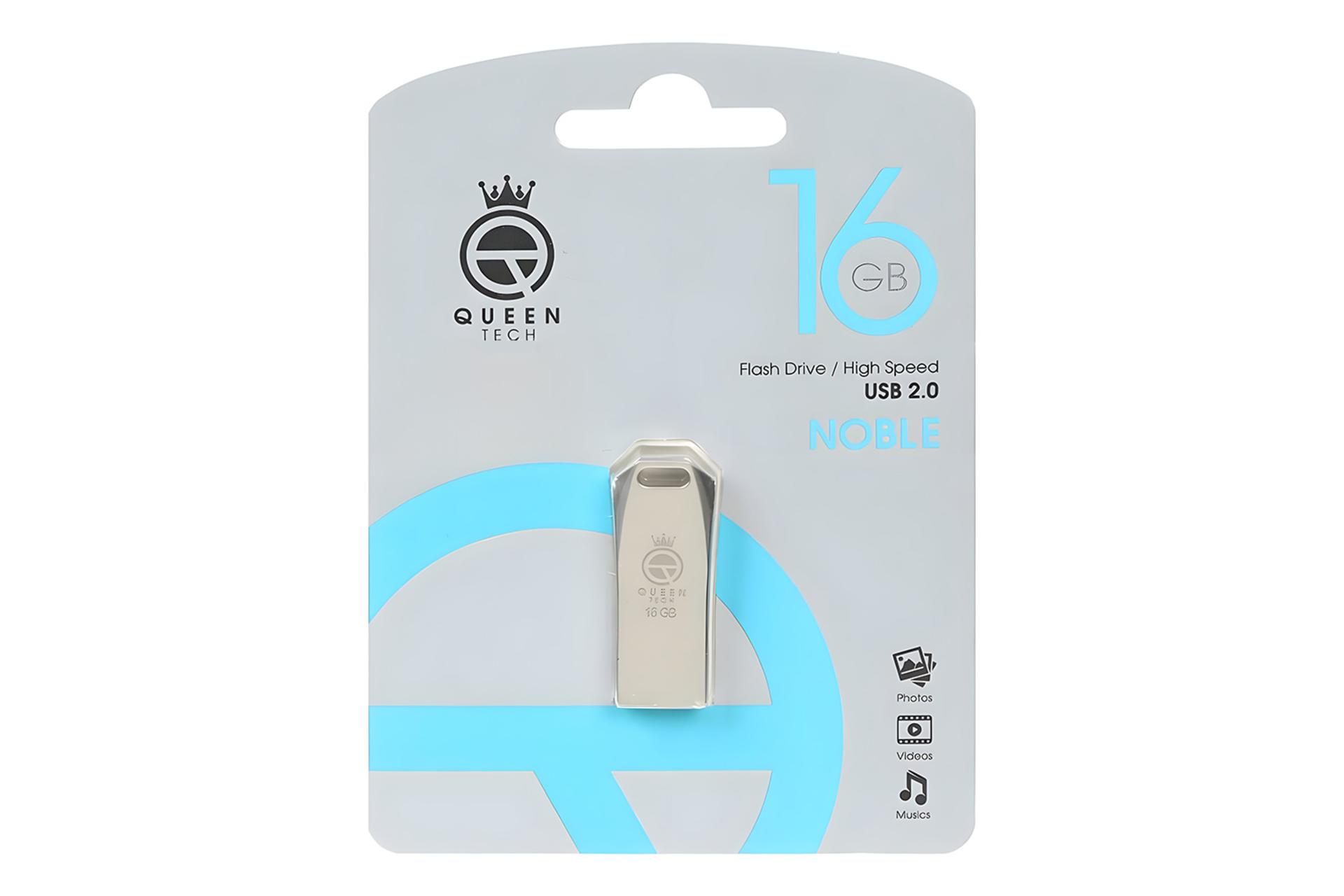 جعبه فلش مموری کوئین تک Queen Tech NOBLE 16GB USB 2.0