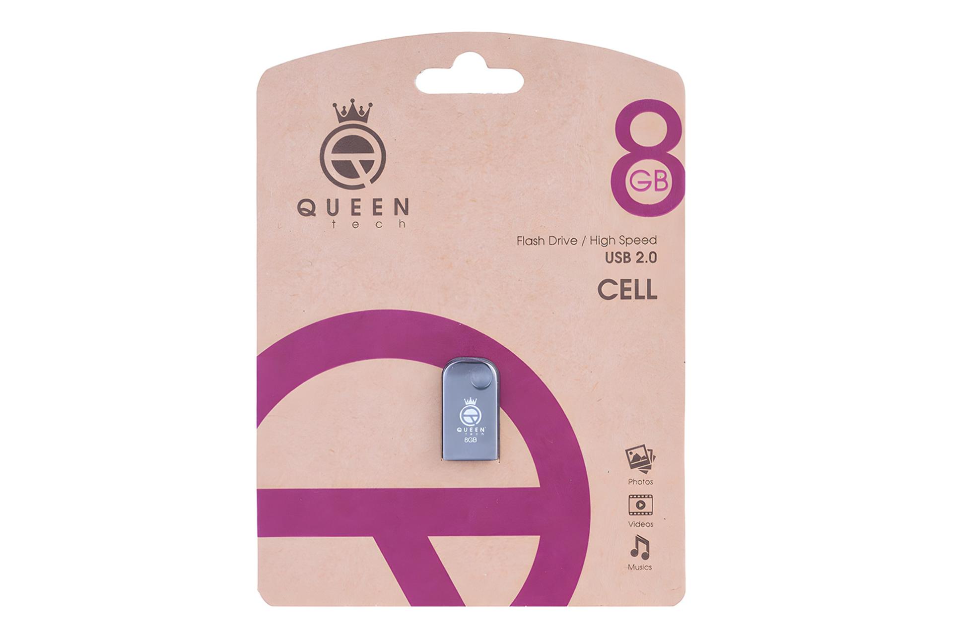 جعبه فلش مموری کوئین تک Queen Tech CELL 8GB USB 2.0