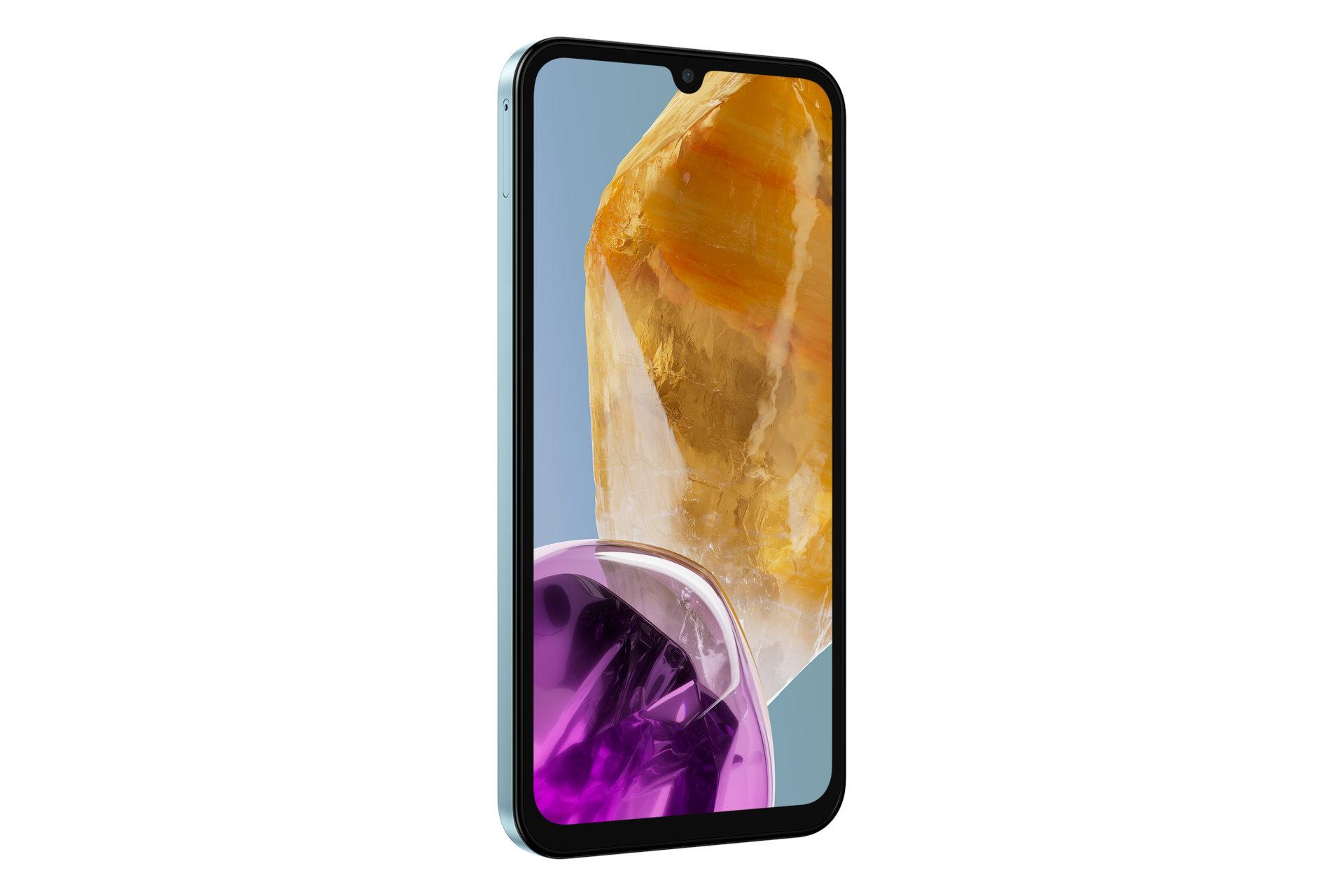 پنل جلو و صفحه نمایش گوشی موبایل گلکسی M15 سامسونگ آبی روشن / Samsung Galaxy M15