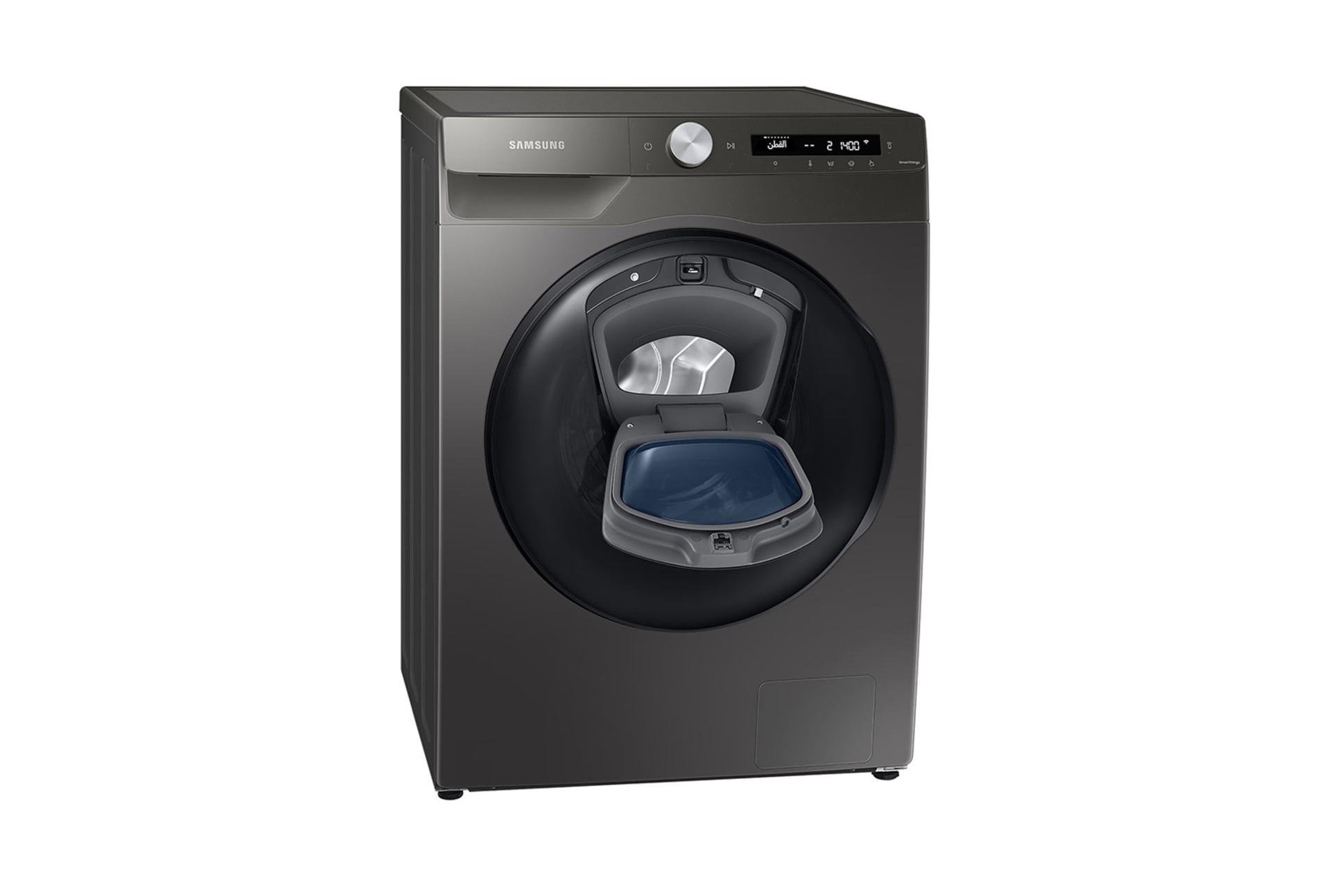 ماشین لباسشویی سامسونگ Samsung WD80T554 نمای جلو درب اضافه کردن لباس