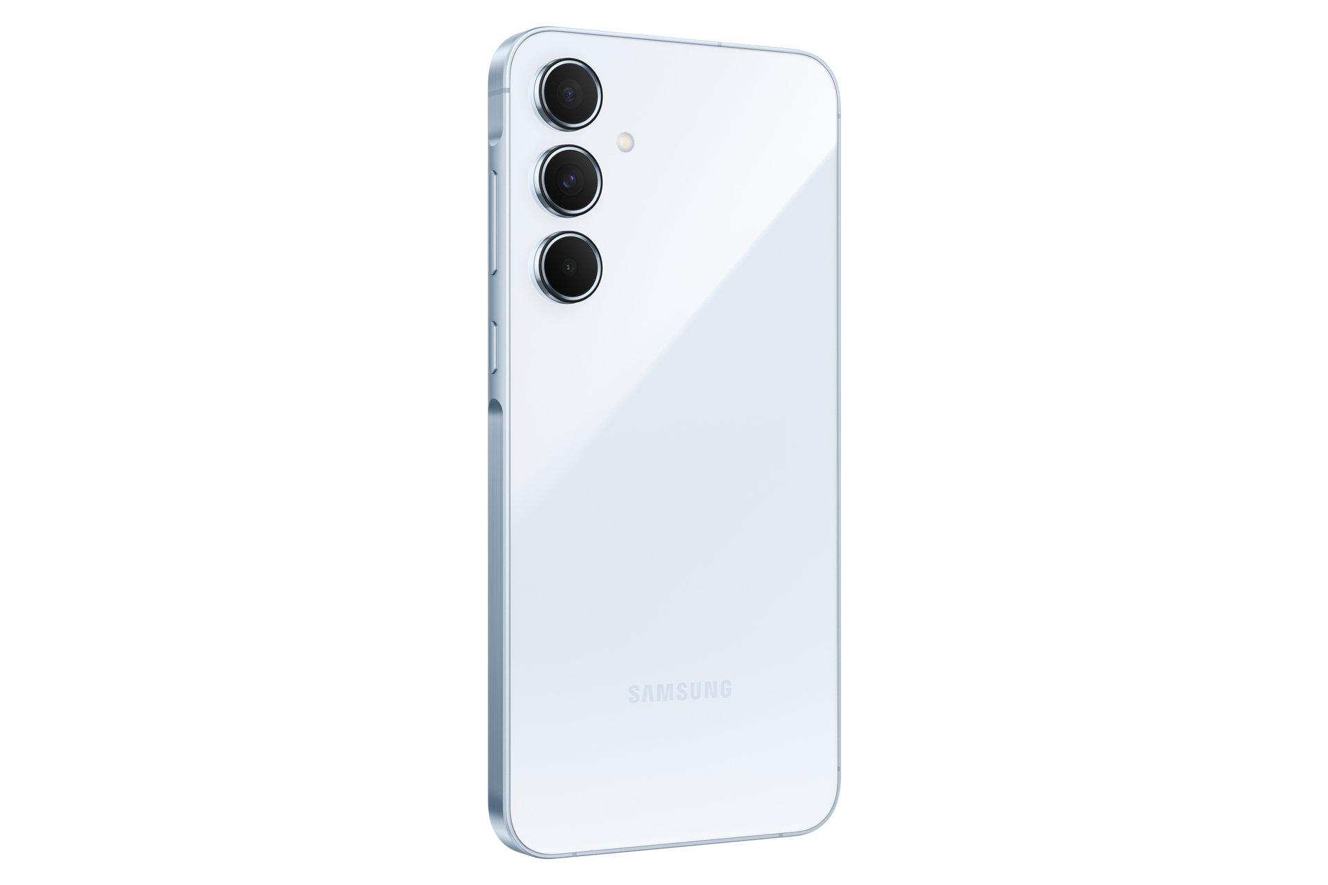 سمت چپ پنل پشت گوشی موبایل گلکسی A55 سامسونگ آبی روشن / Samsung Galaxy A55