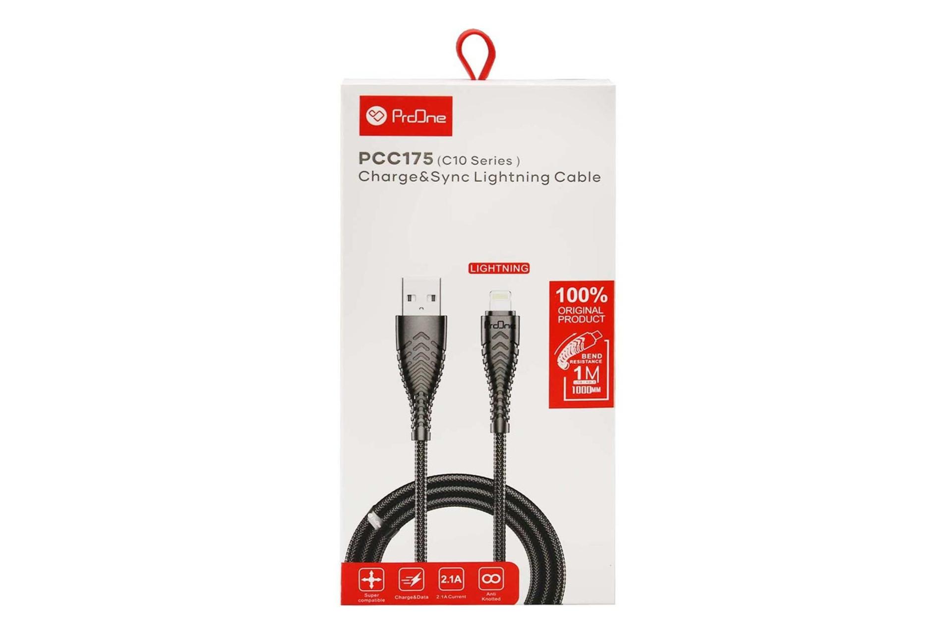 جعبه کابل شارژ USB پرو وان Type-A به Lightning مدل PCC175 C10 Series با طول 1 متر