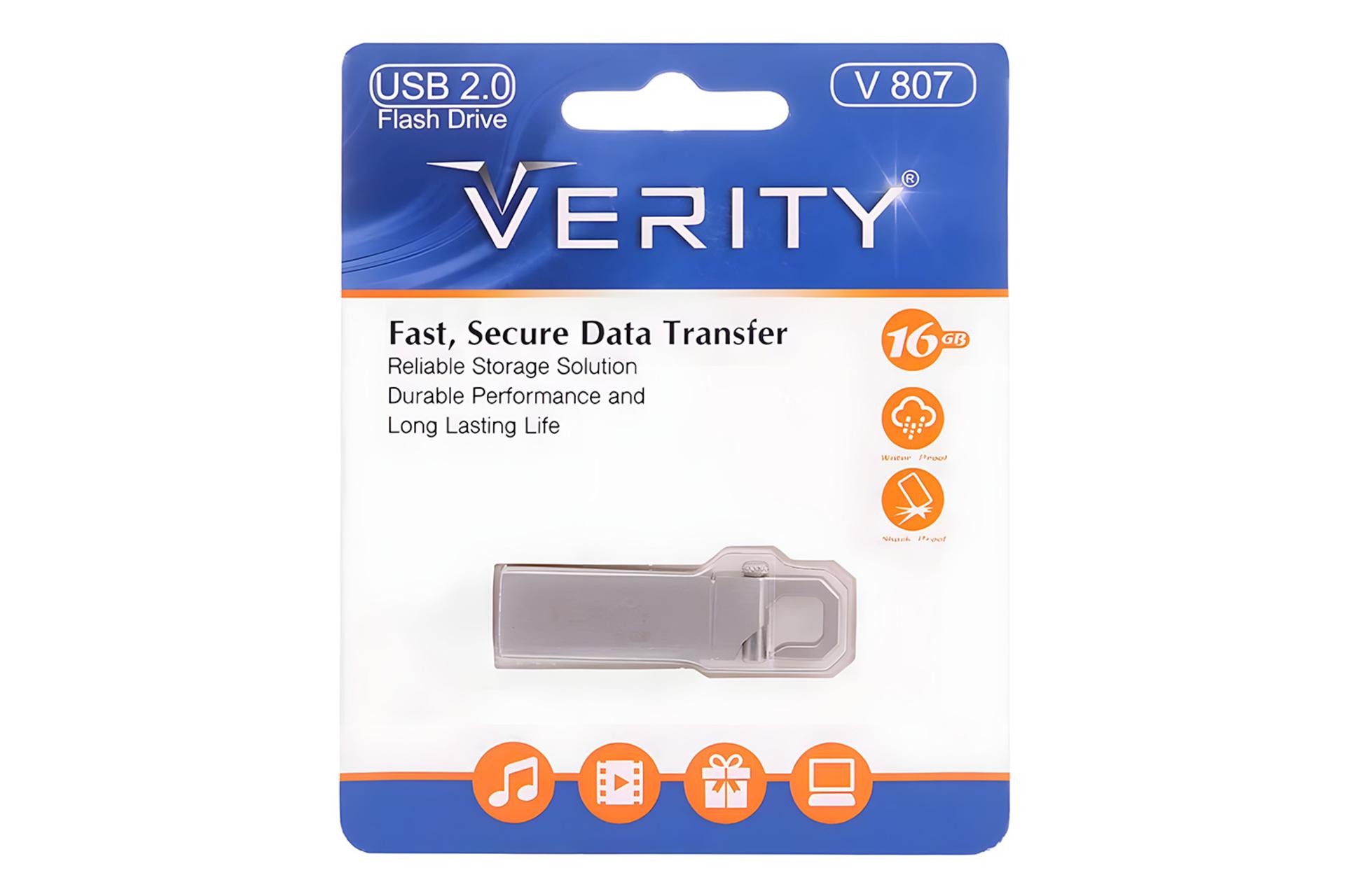 جعبه فلش مموری وریتی Verity V 807 16GB USB 2.0