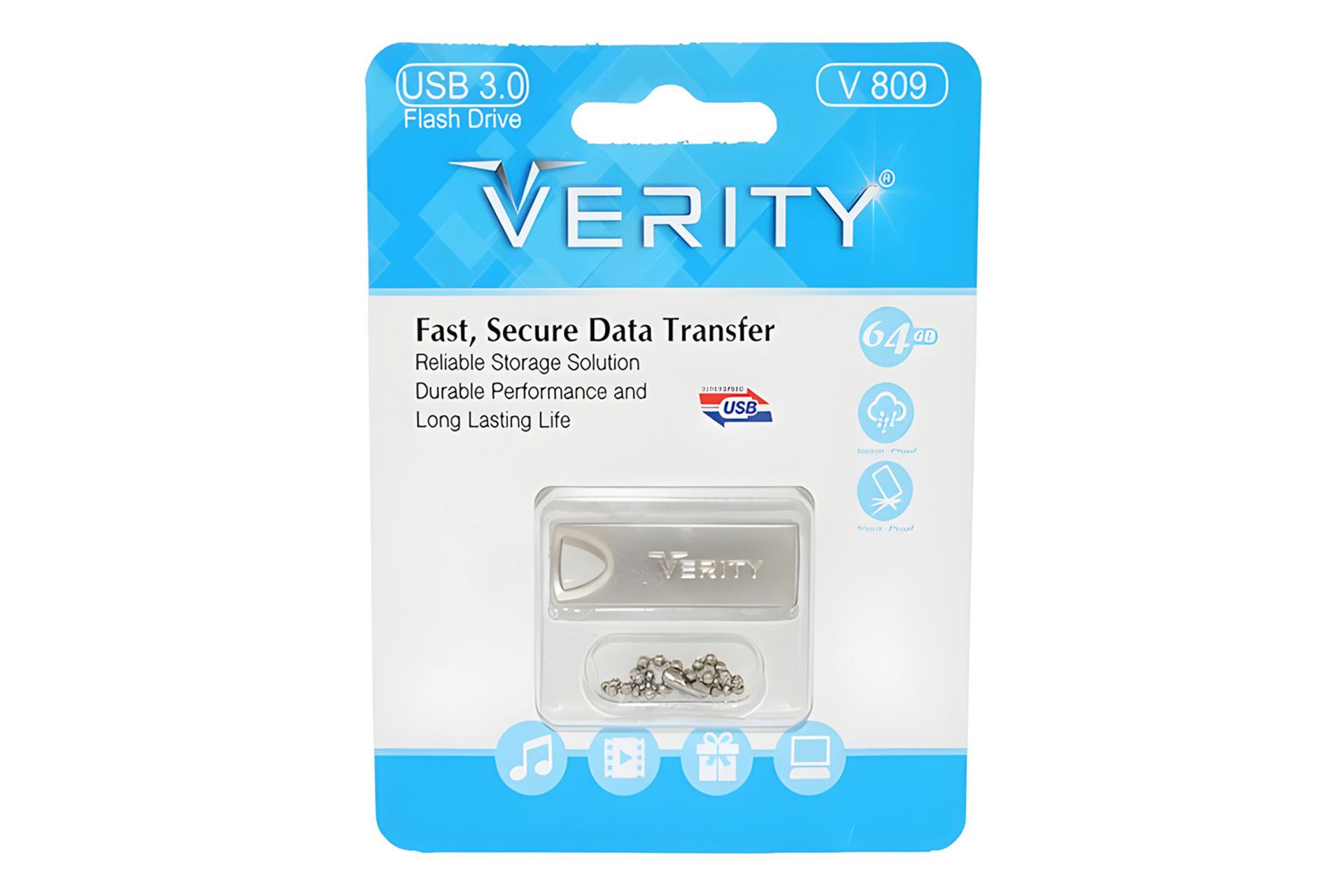 جعبه فلش مموری وریتی Verity V 809 64GB USB 3.0