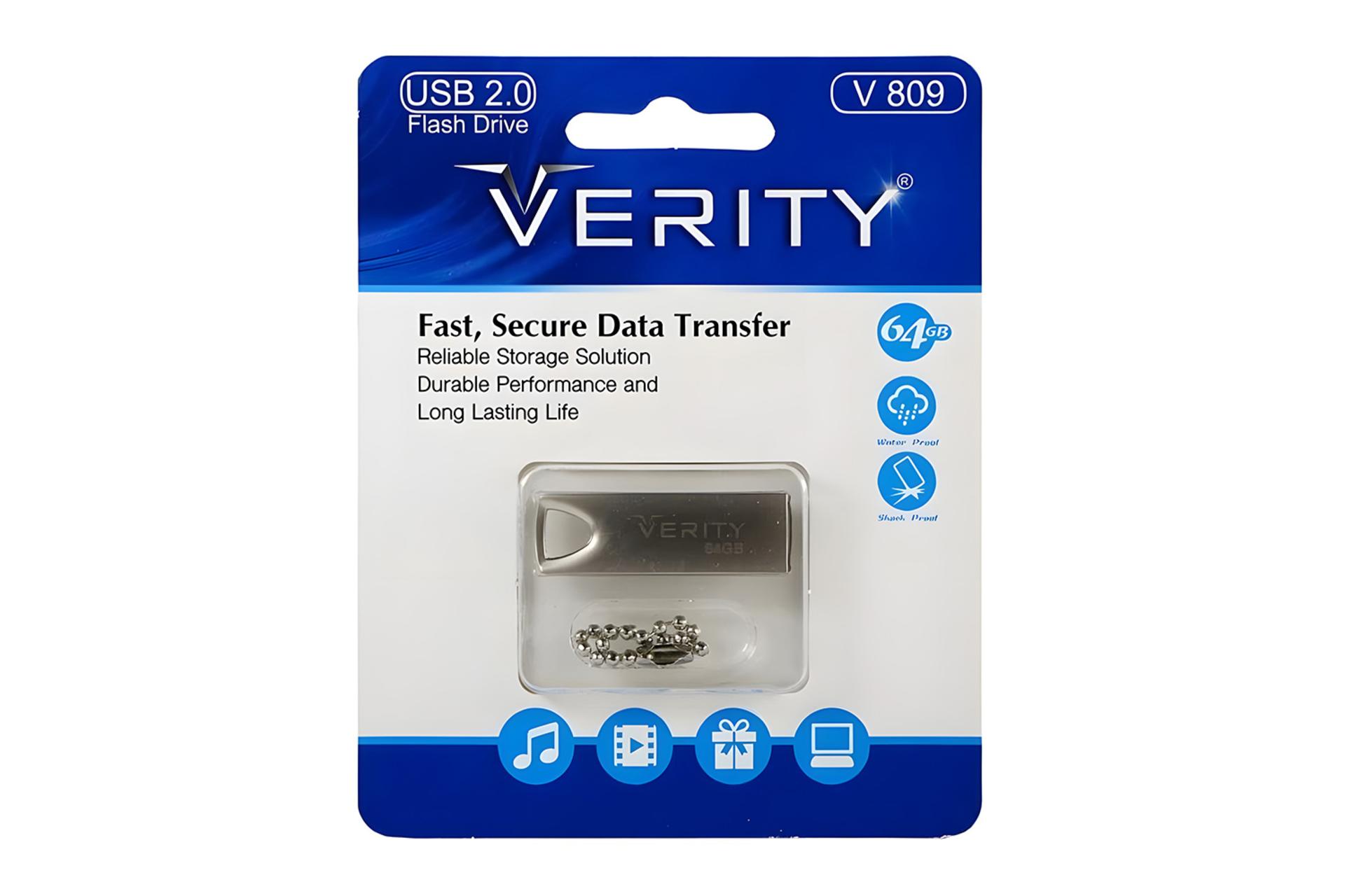 جعبه فلش مموری وریتی Verity V 809 64GB USB 2.0