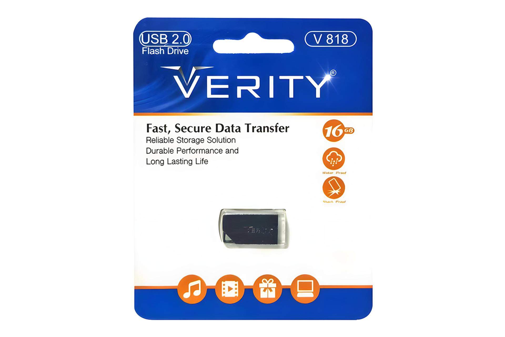 جعبه فلش مموری وریتی Verity V 818 16GB USB 2.0