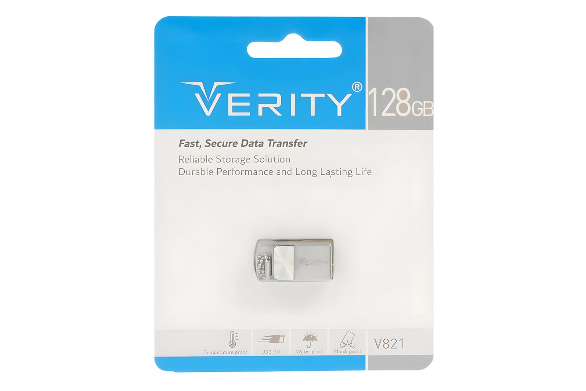 جعبه فلش مموری وریتی Verity V 821 128GB USB 3.0