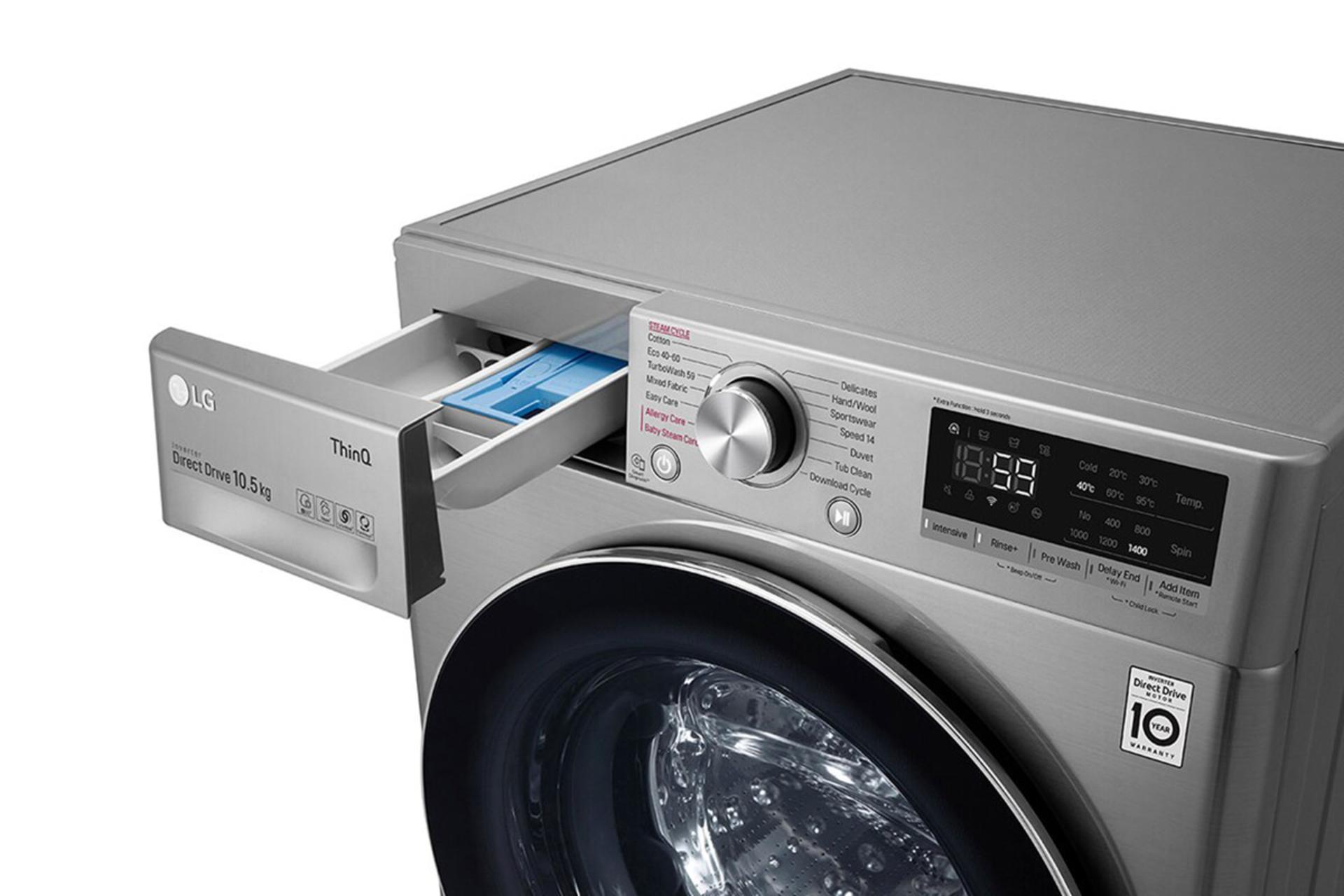 ماشین لباسشویی سامسونگ LG F4V710 نمای بالا کشوی پودر و مایع