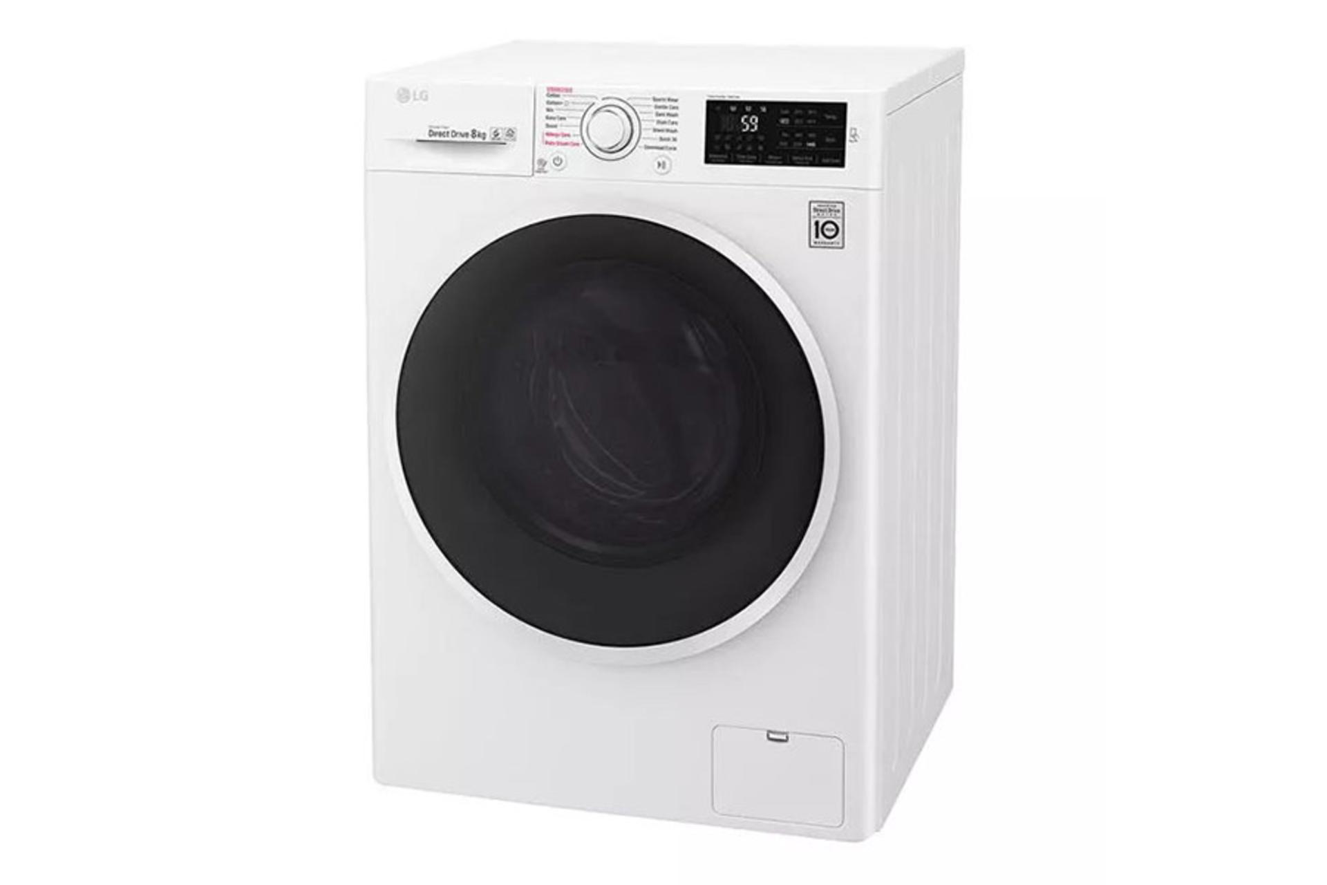 ماشین لباسشویی ال جی LG F4J6TNP8S نمای راست