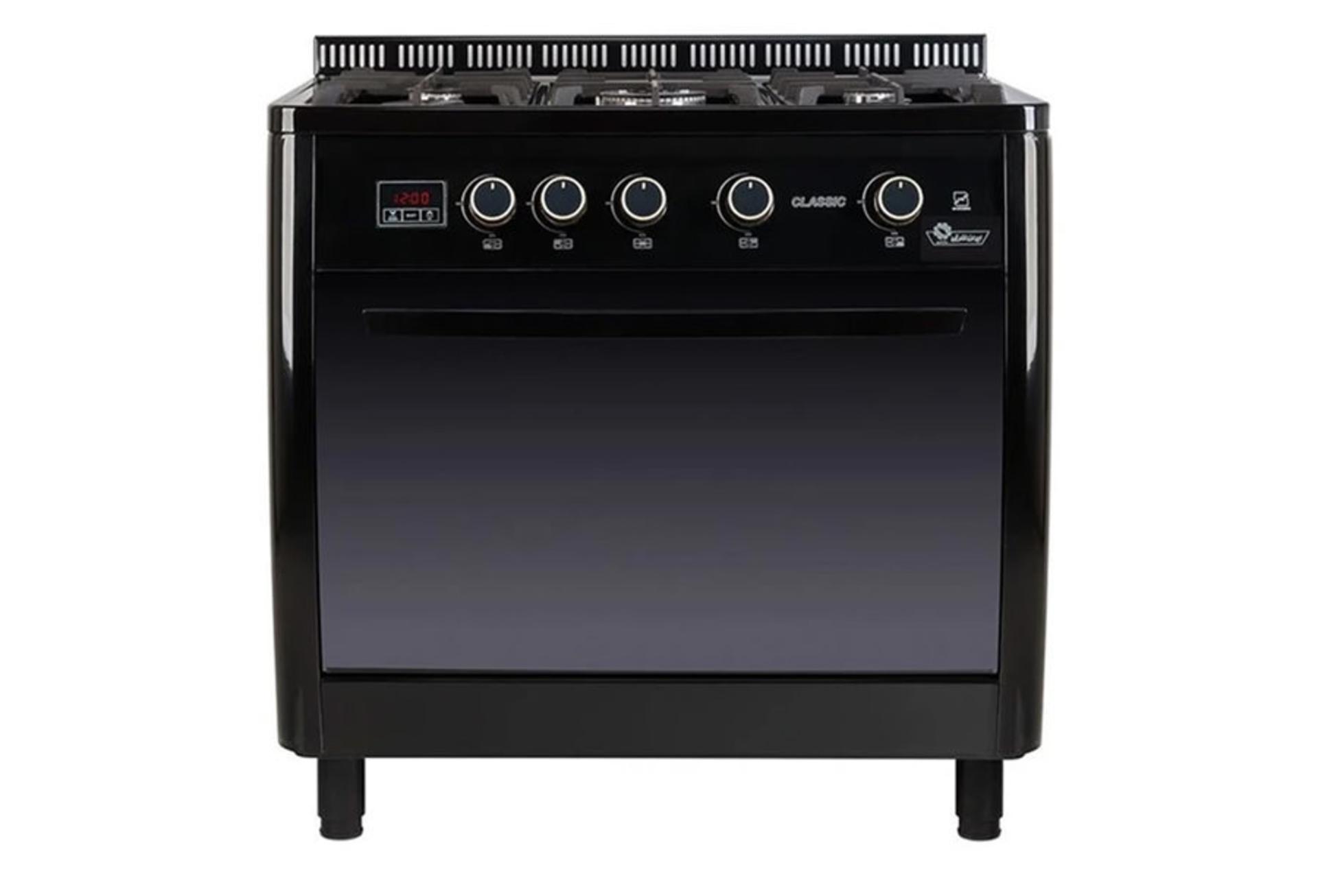 نمای جلوی اجاق گاز ایران شرق کلاسیک C1 رنگ مشکی