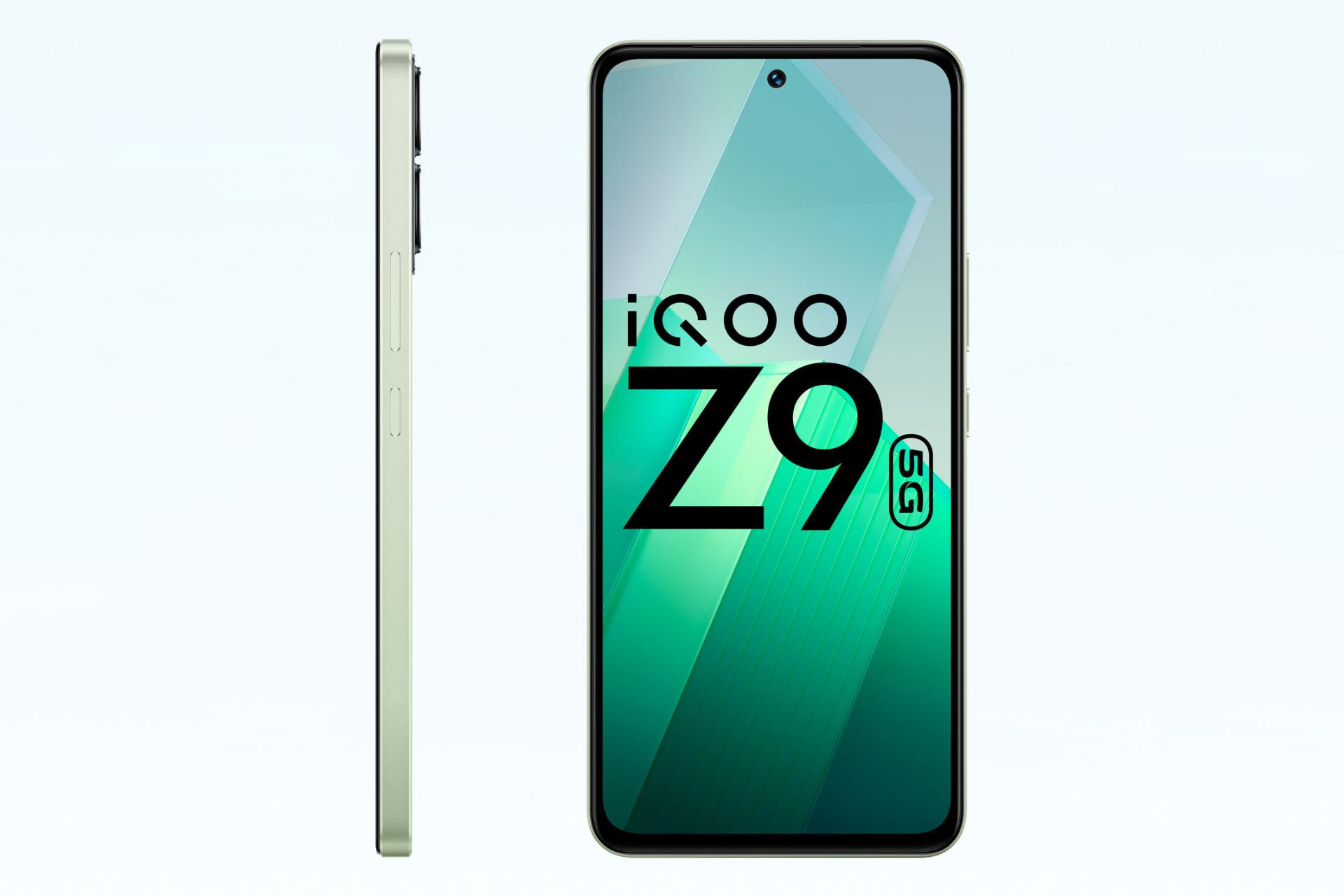 پنل جلو و جانبی گوشی موبایل ویوو vivo iQOO Z9 سبز