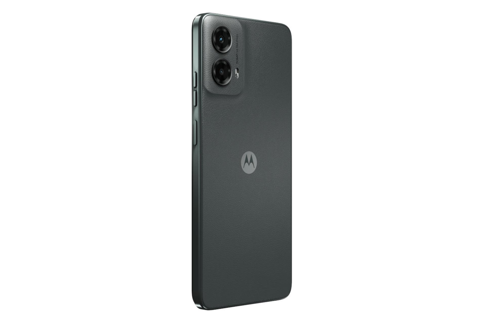 سمت چپ پنل پشت گوشی موبایل موتو G موتورولا نسخه 2024 سبز تیره / Motorola Moto G 2024