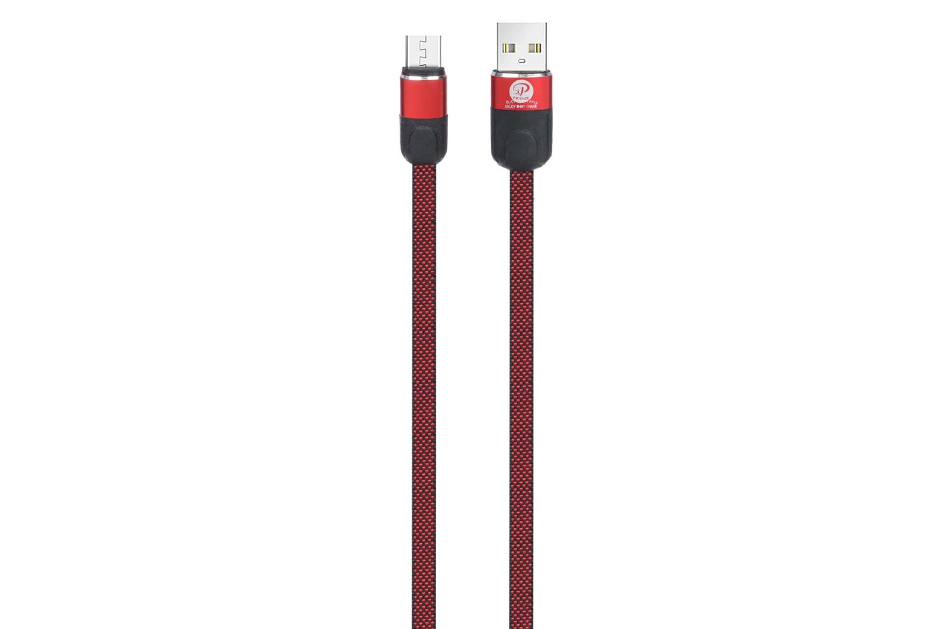 کابل شارژ USB ایکس پی پروداکت Type-A به Micro-USB مدل XP-C226 با طول 1 متر قرمز