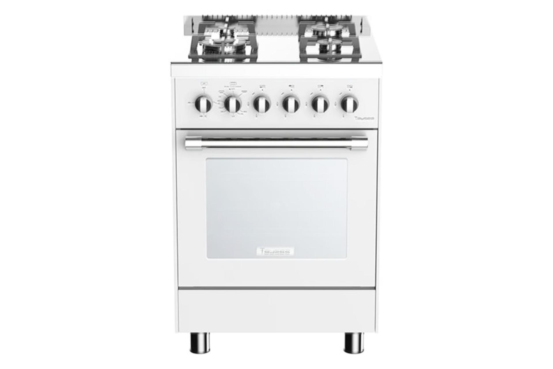 نمای جلوی اجاق گاز تایسز TGC4-112 رنگ سفید