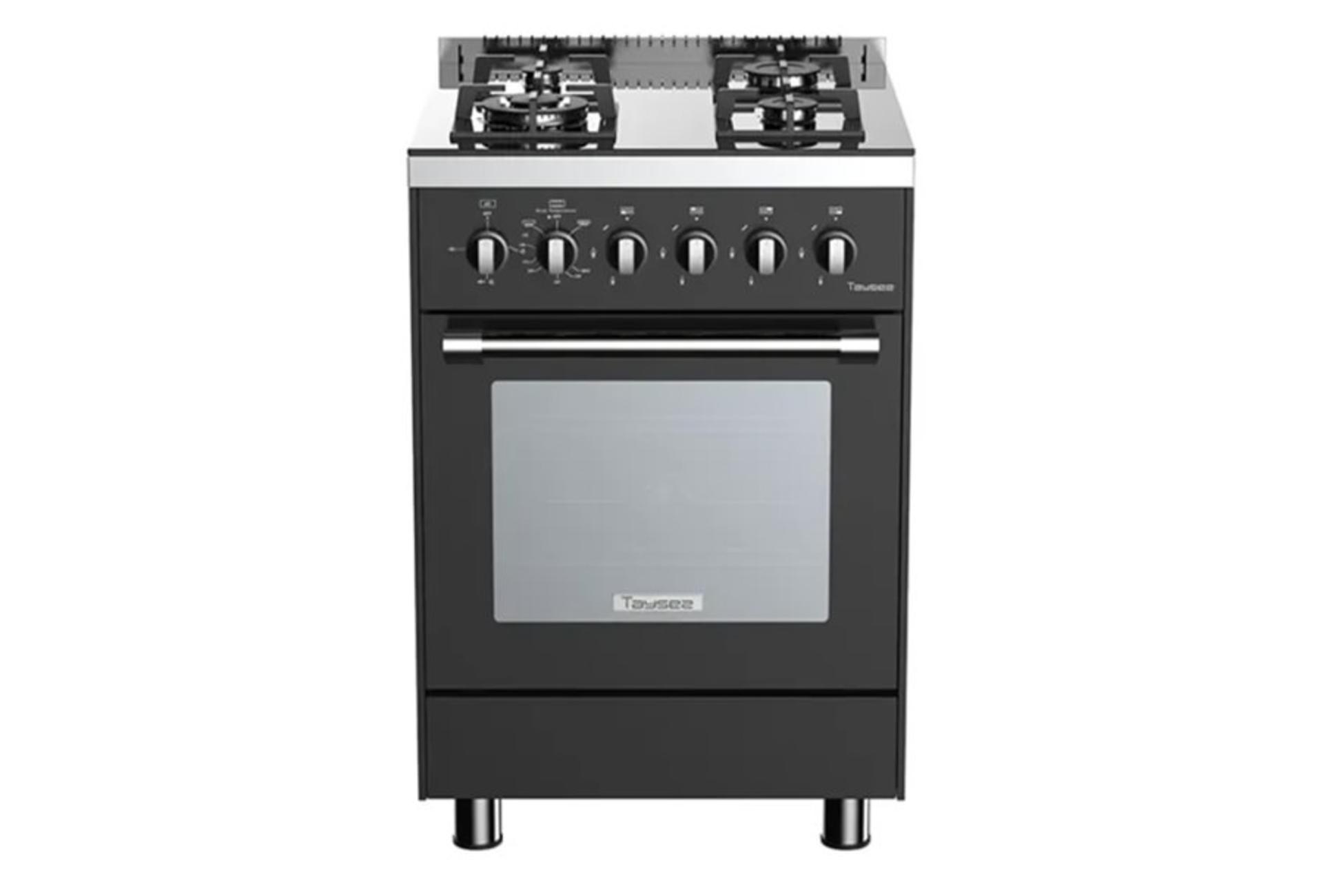 نمای جلوی اجاق گاز تایسز TGC4-114 رنگ مشکی