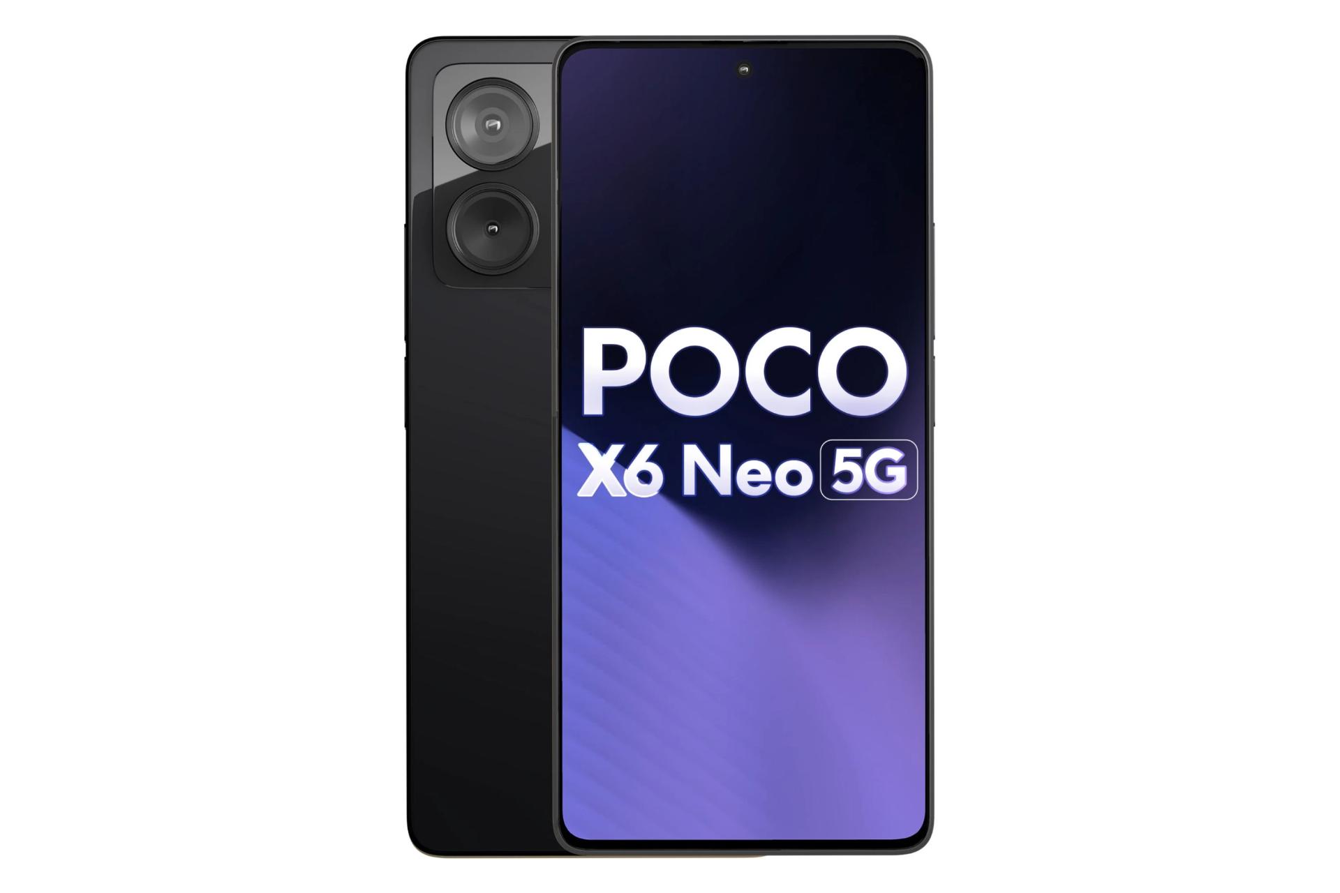 پنل جلو و پشت گوشی موبایل پوکو X6 نئو شیائومی مشکی / Xiaomi Poco X6 Neo