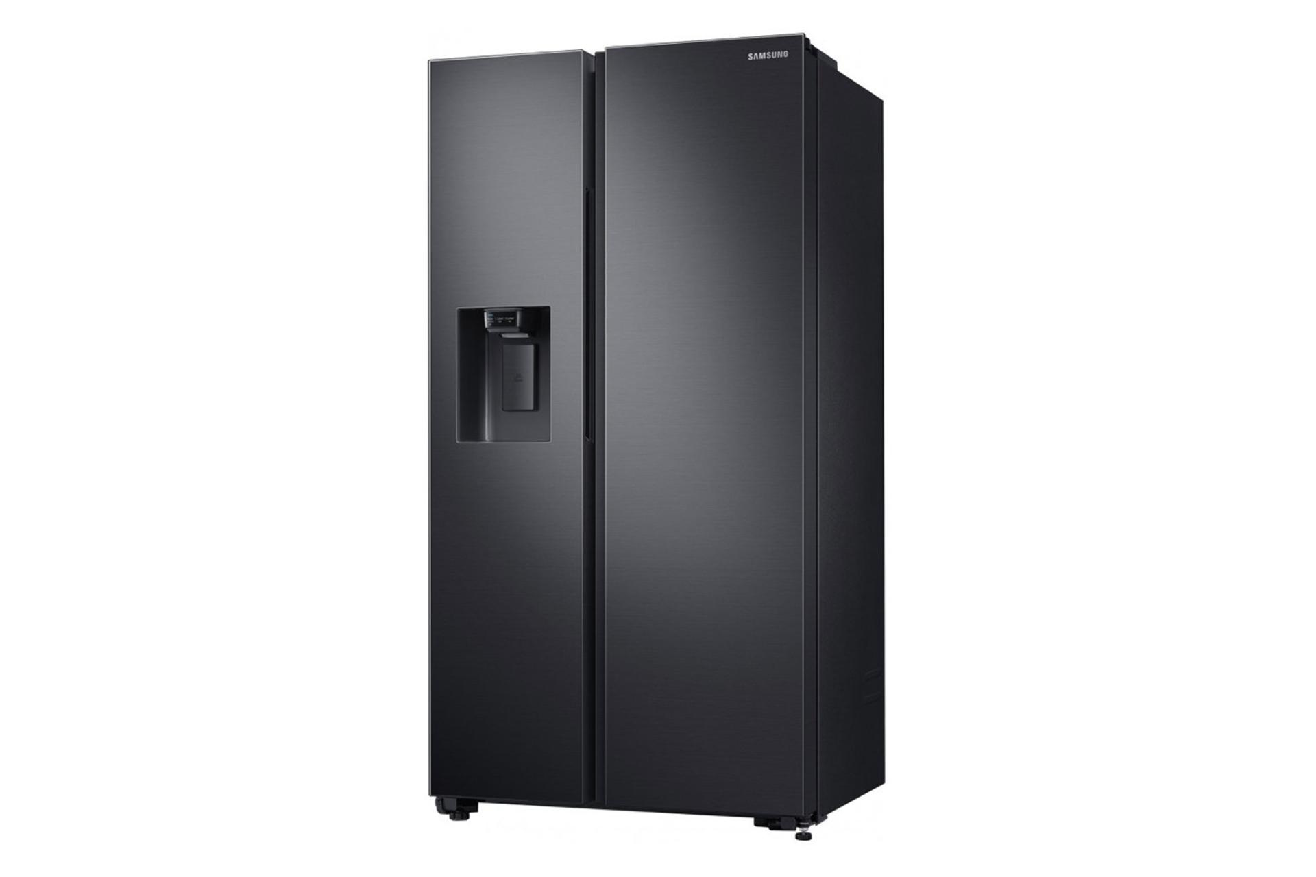یخچال فریزر سامسونگ Samsung RS64 نمای جلو و راست رنگ مشکی
