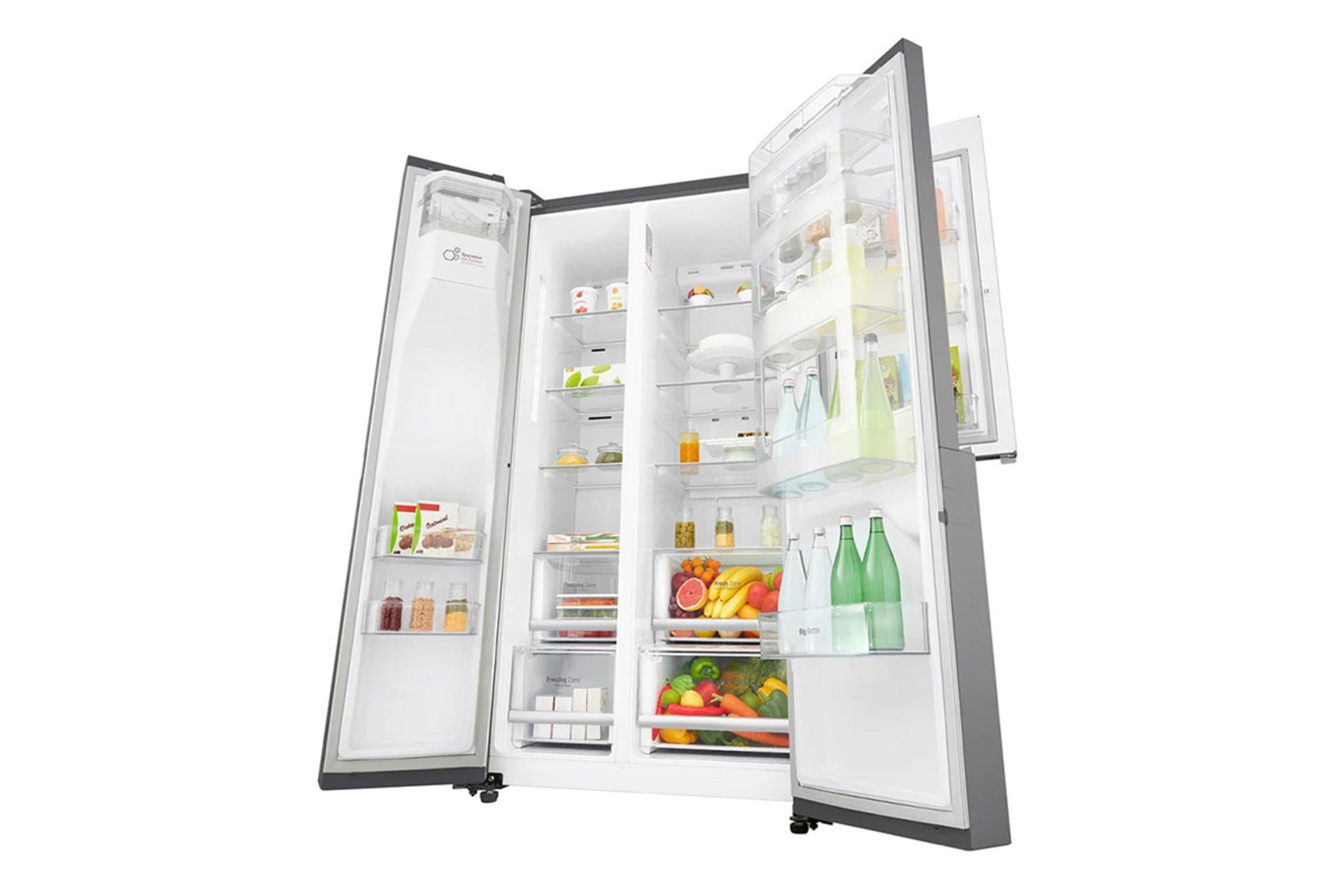یخچال فریزر ال جی LG GC-J247 نمای جلو درب باز