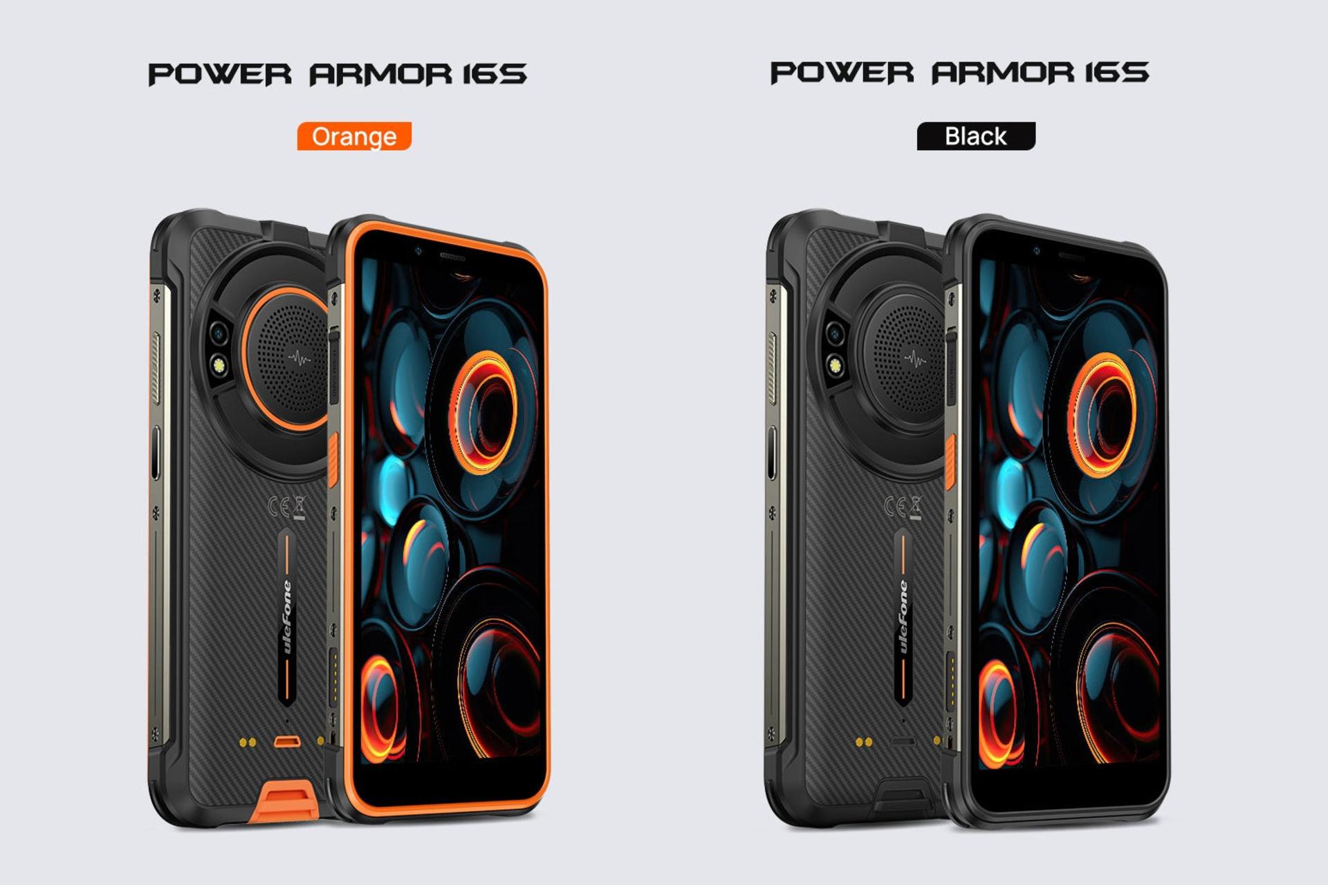 رنگ های مختلف گوشی موبایل پاور آرمور 16S یولفون / Ulefone Power Armor 16S