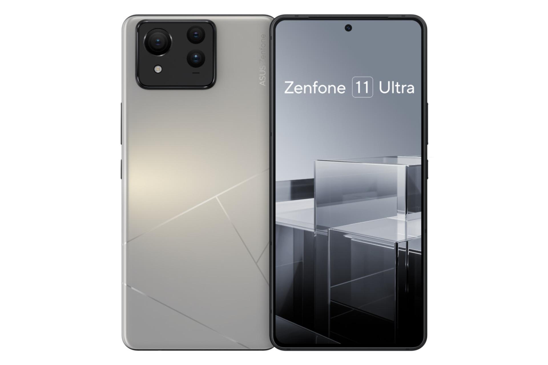 پنل جلو و پشت گوشی موبایل ذن فون 11 اولترا ایسوس خاکستری / ASUS Zenfone 11 Ultra