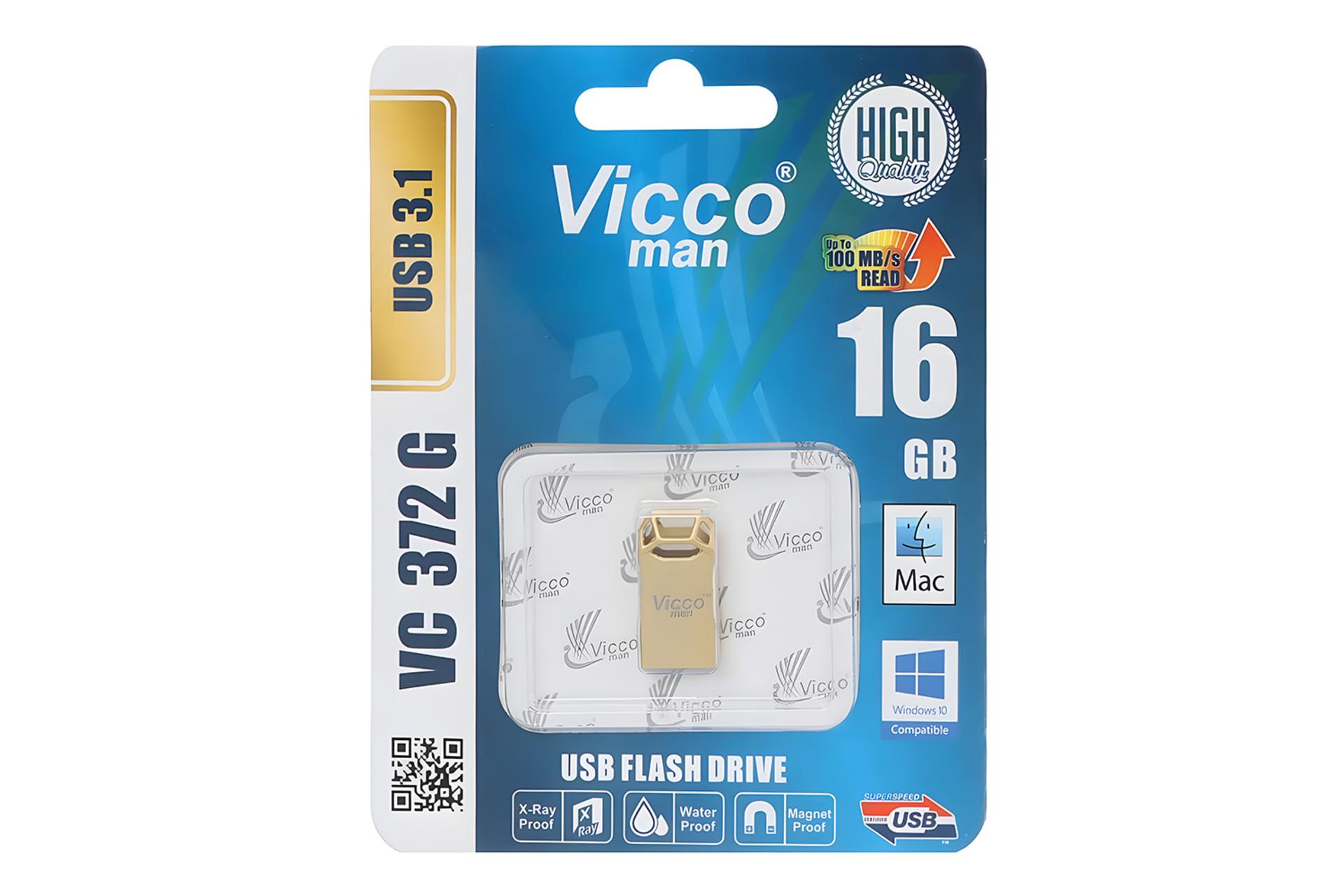 جعبه فلش مموری ویکومن Viccoman VC372 G 16GB USB 3.1