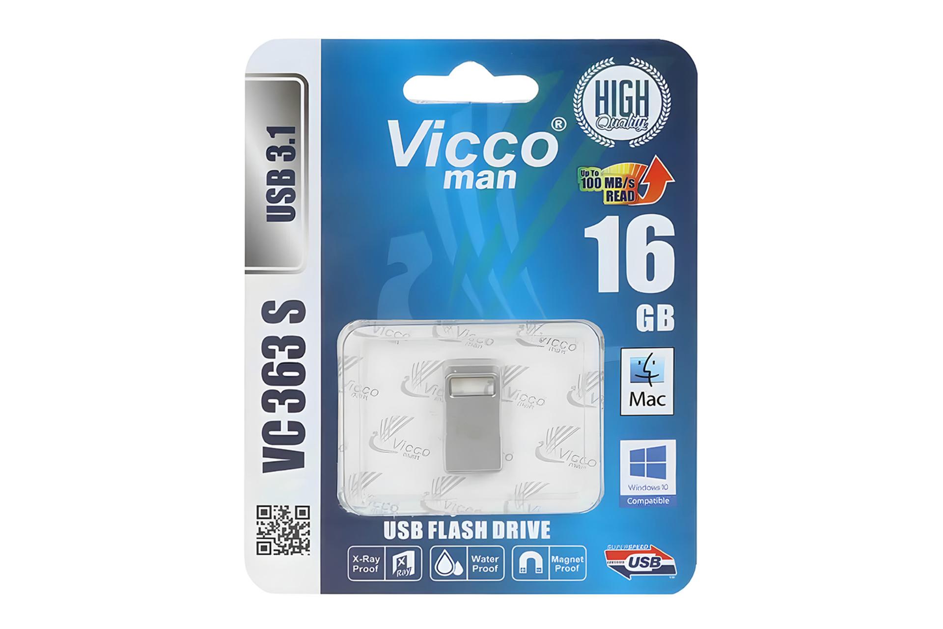 جعبه فلش مموری ویکومن Viccoman VC363 S 16GB USB 3.1