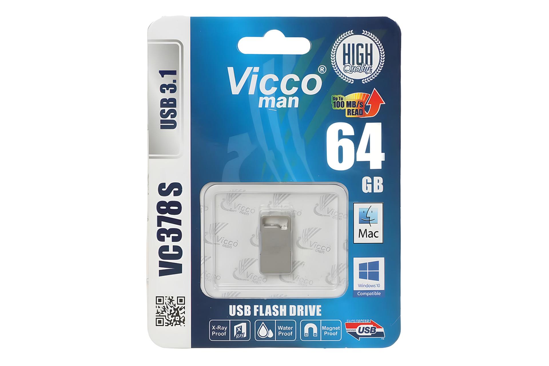 جعبه فلش مموری ویکومن Viccoman VC378 S 64GB USB 3.1