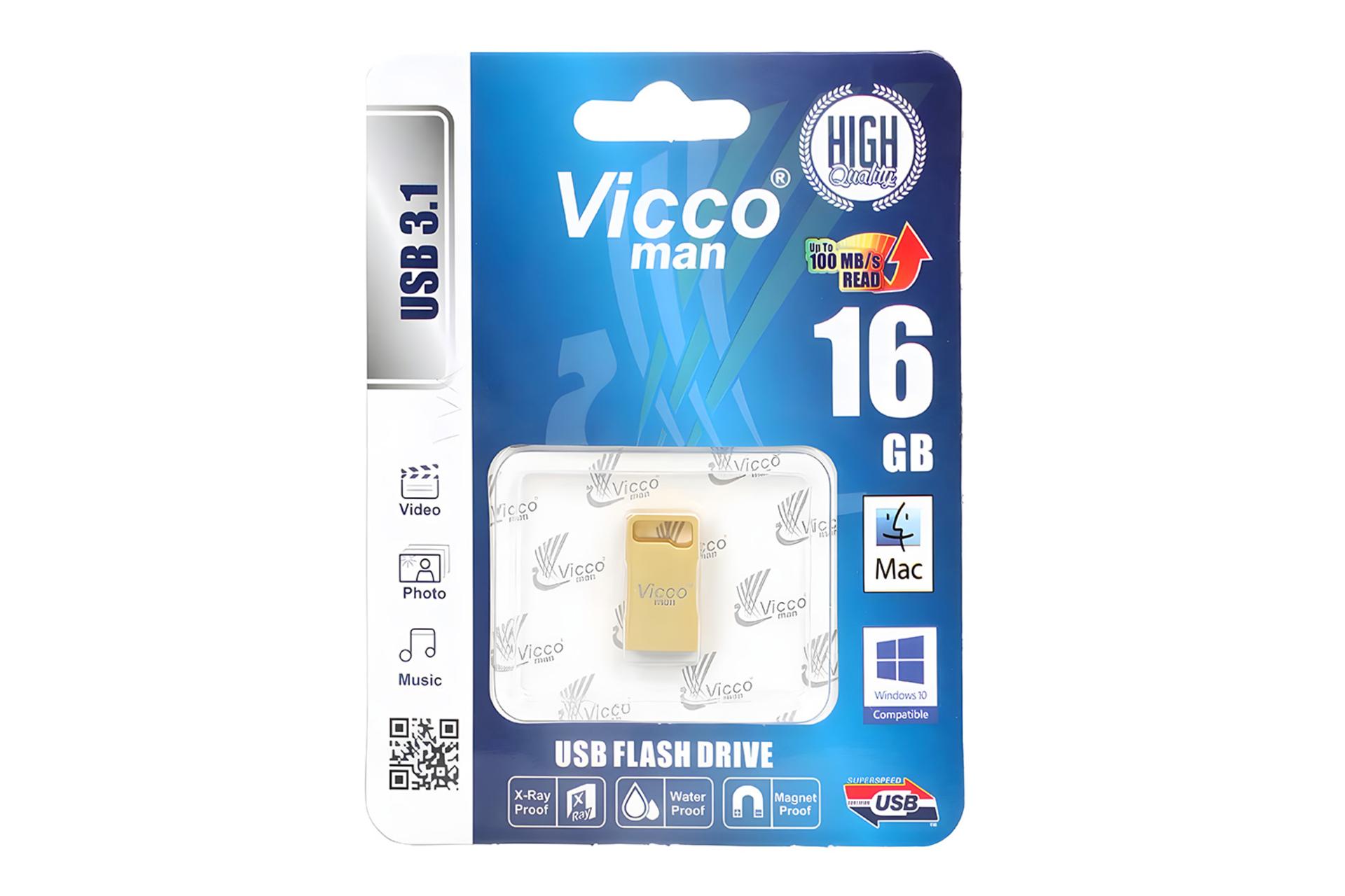 جعبه فلش مموری ویکومن Viccoman VC378 G 16GB USB 3.1